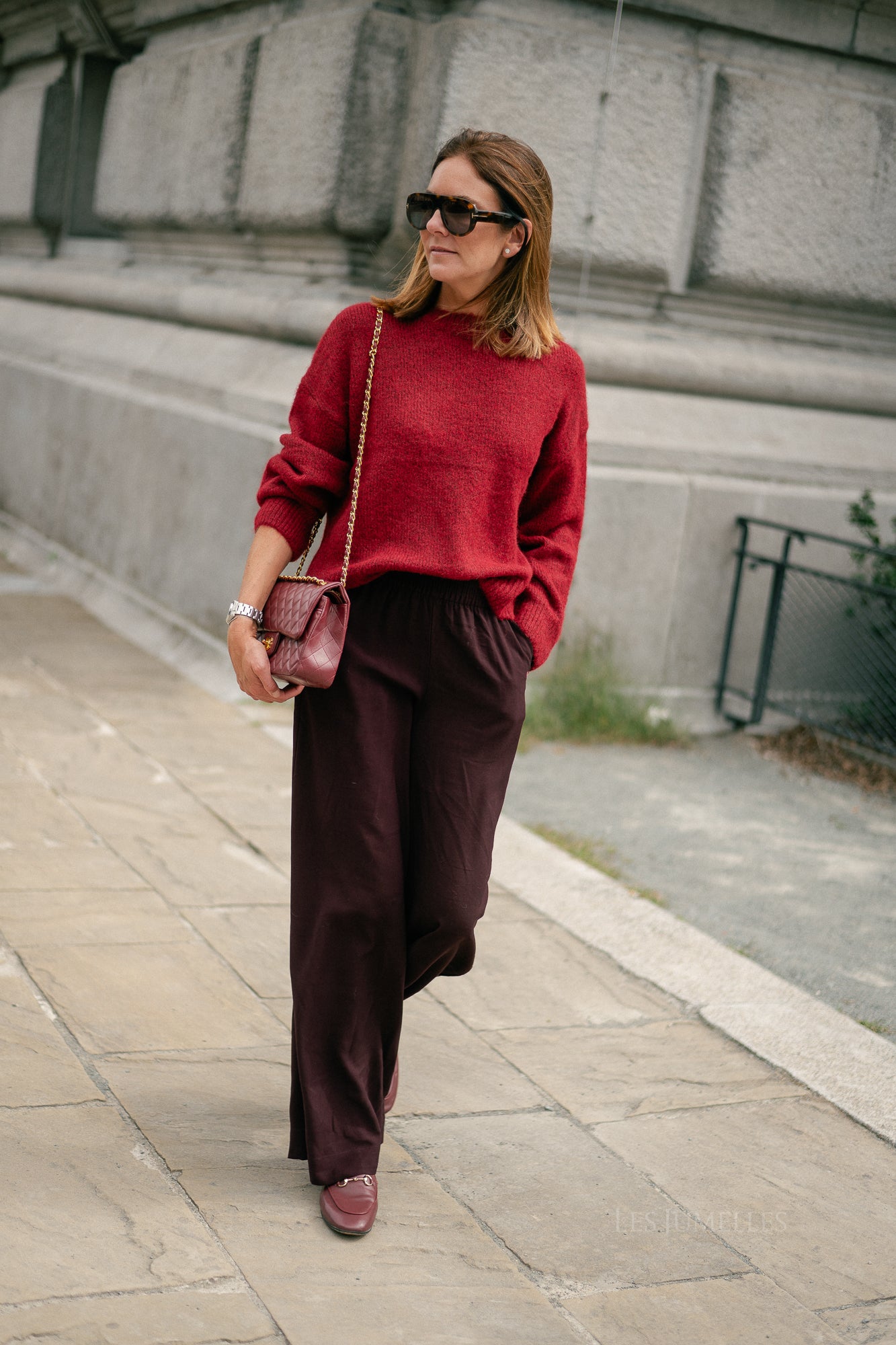 OBJSaggia LS pullover karanda red/melange
