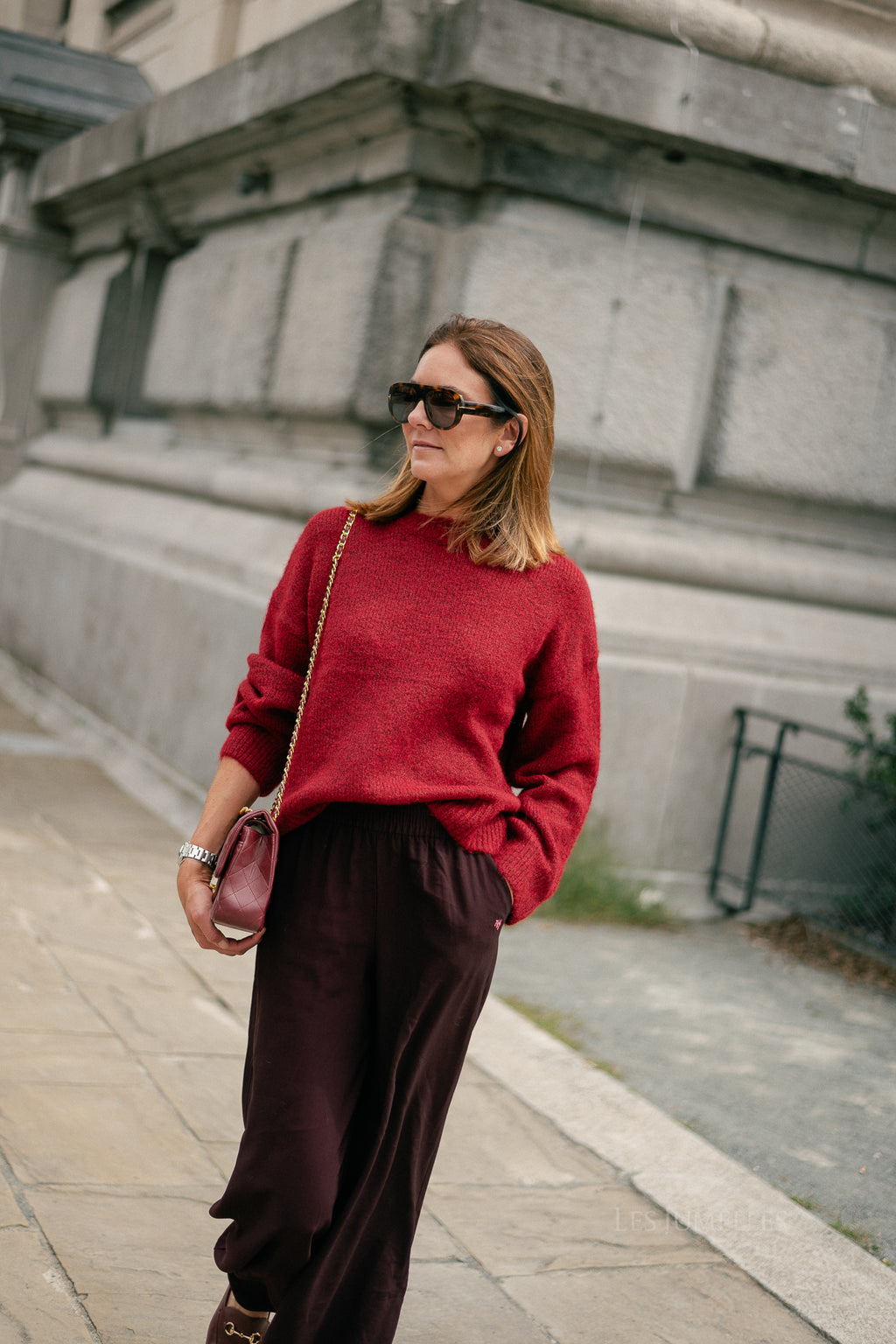 OBJSaggia LS pullover karanda red/melange