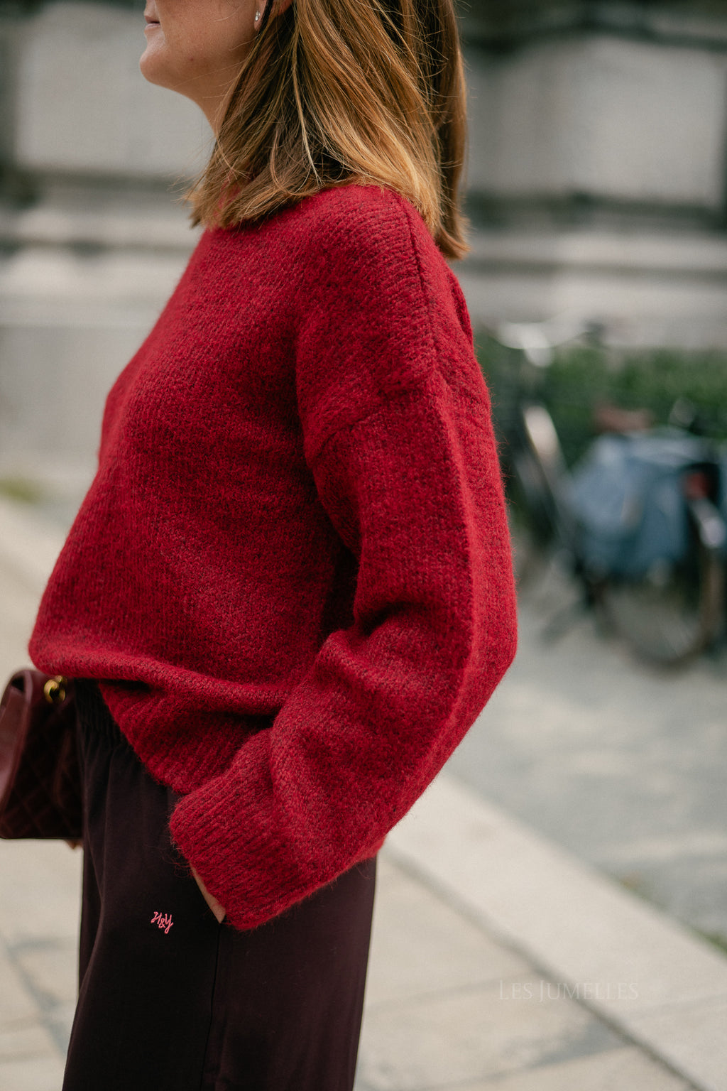 OBJSaggia LS pullover karanda red/melange
