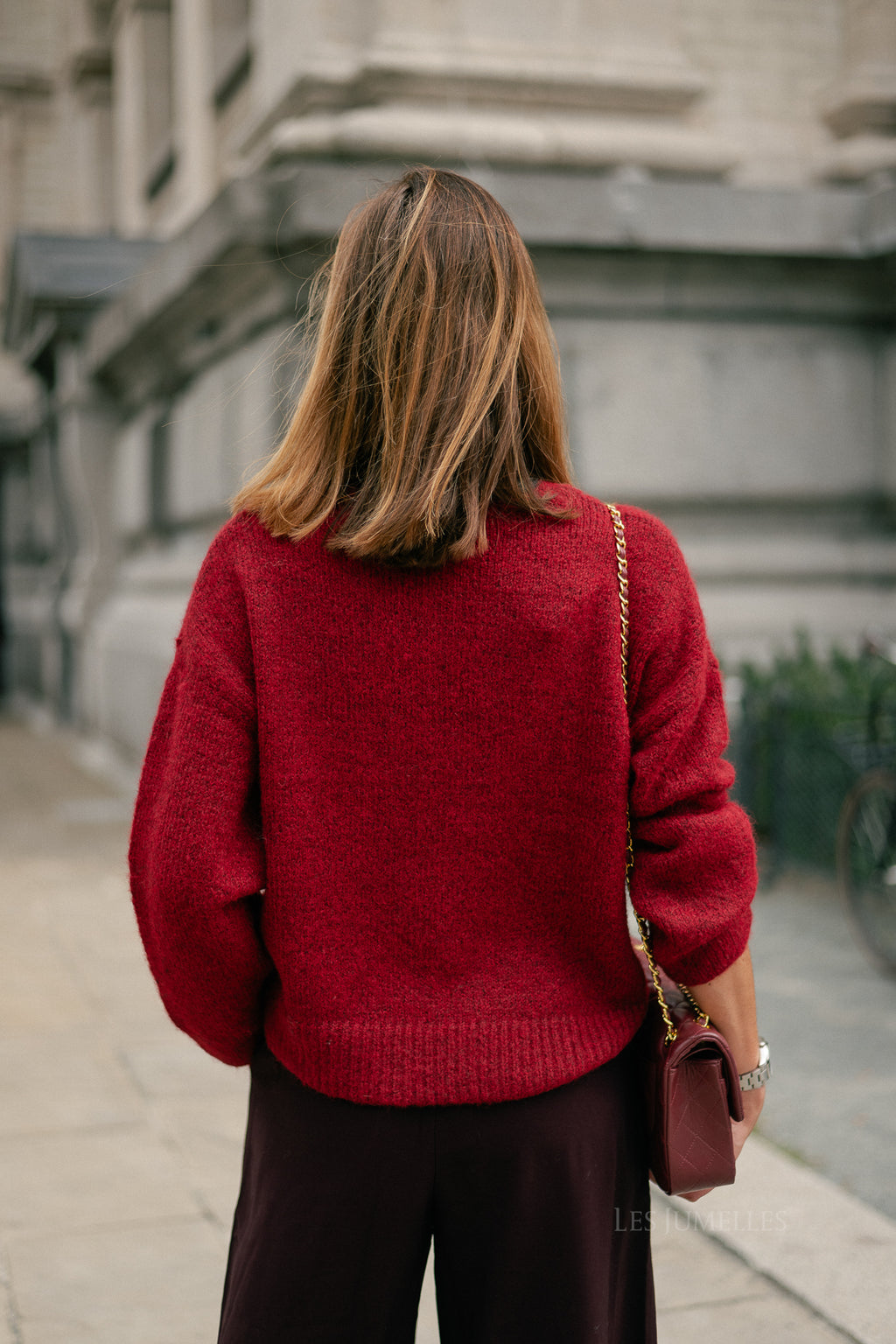 OBJSaggia LS pullover karanda red/melange