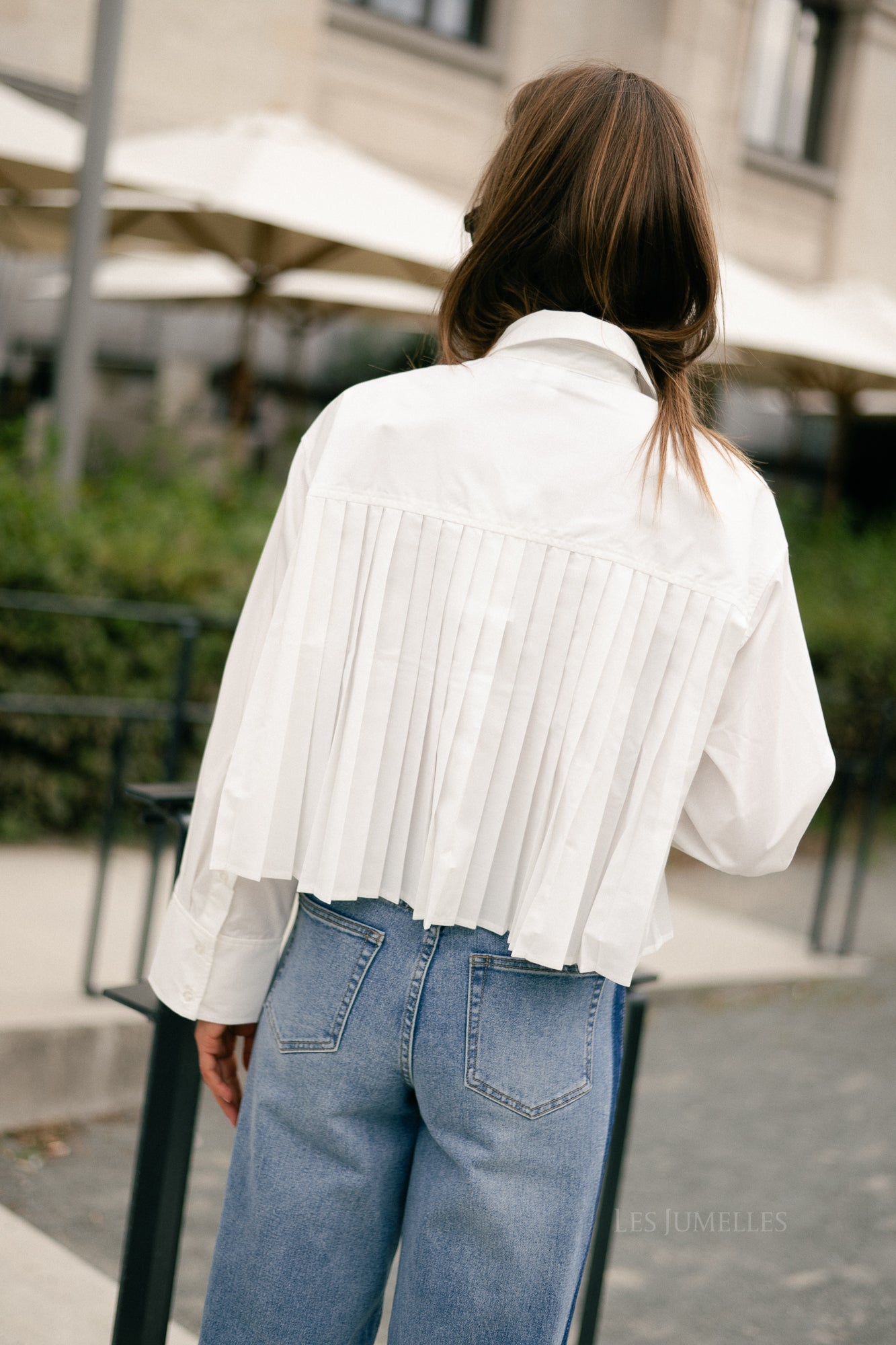 YASRoyalee LS short shirt star white