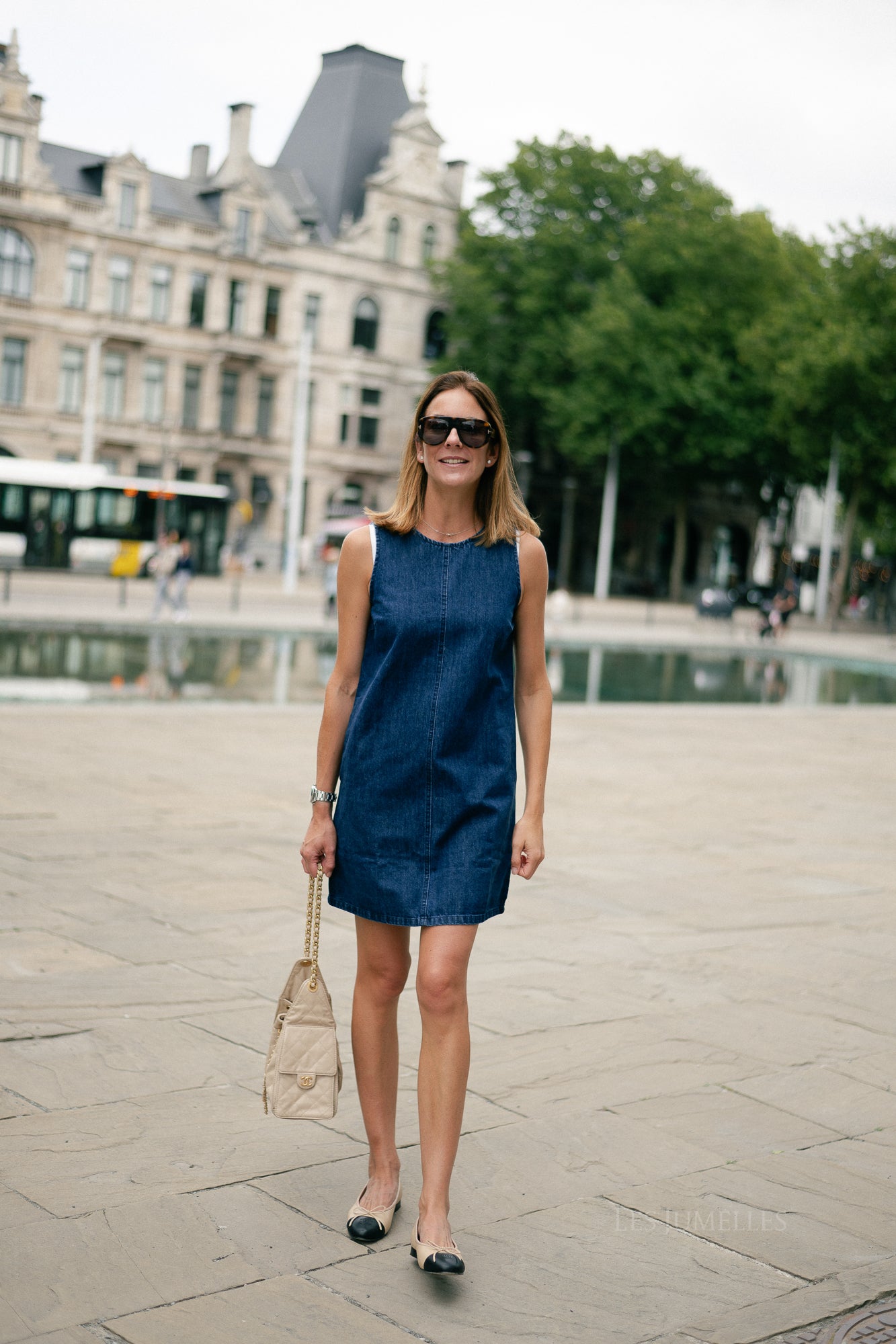 Demi short denim dress dark blue