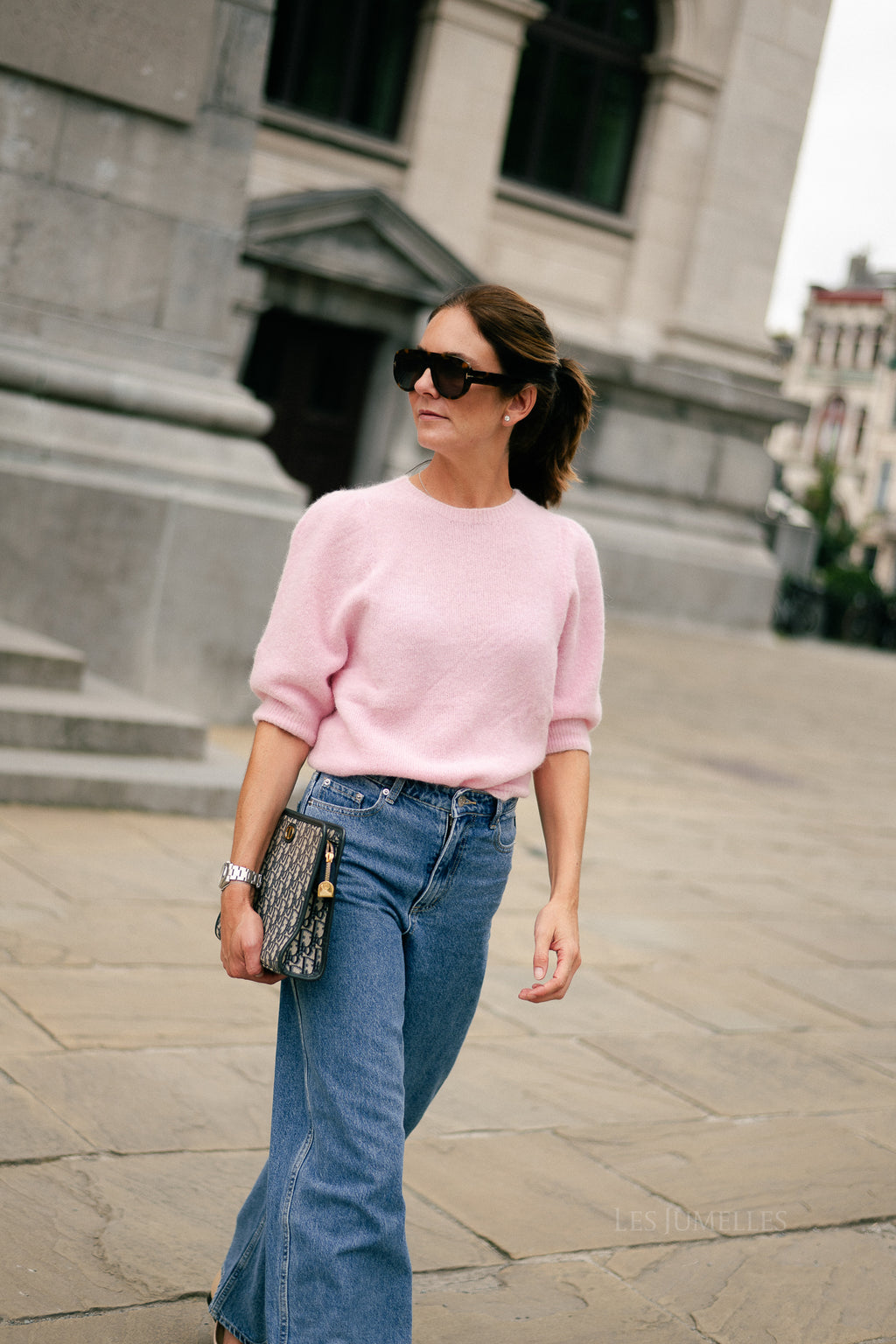 Megan SS knitted jumper light pink