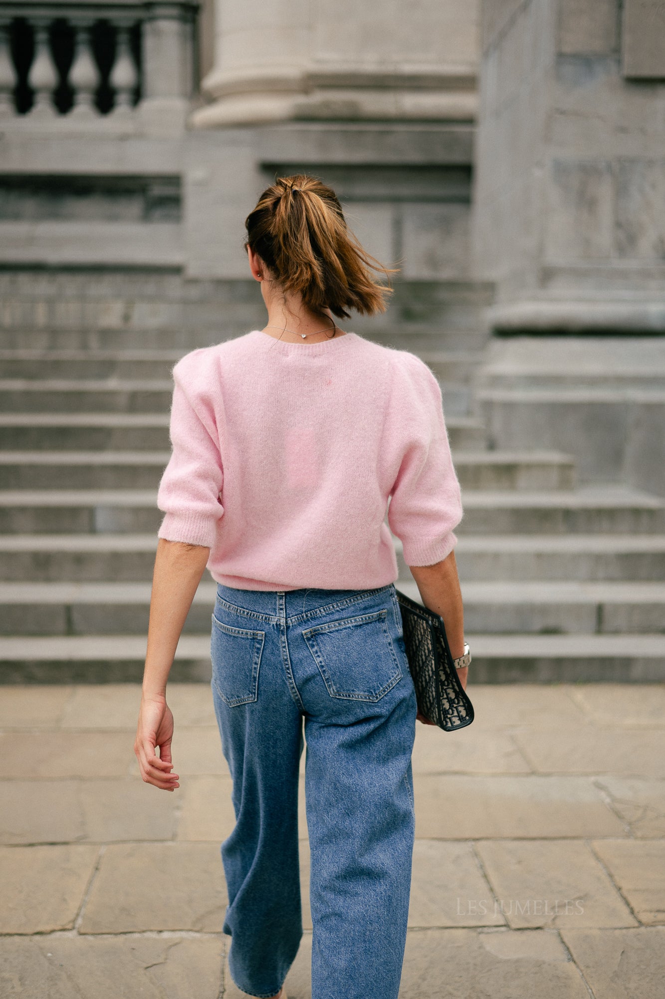Megan SS knitted jumper light pink