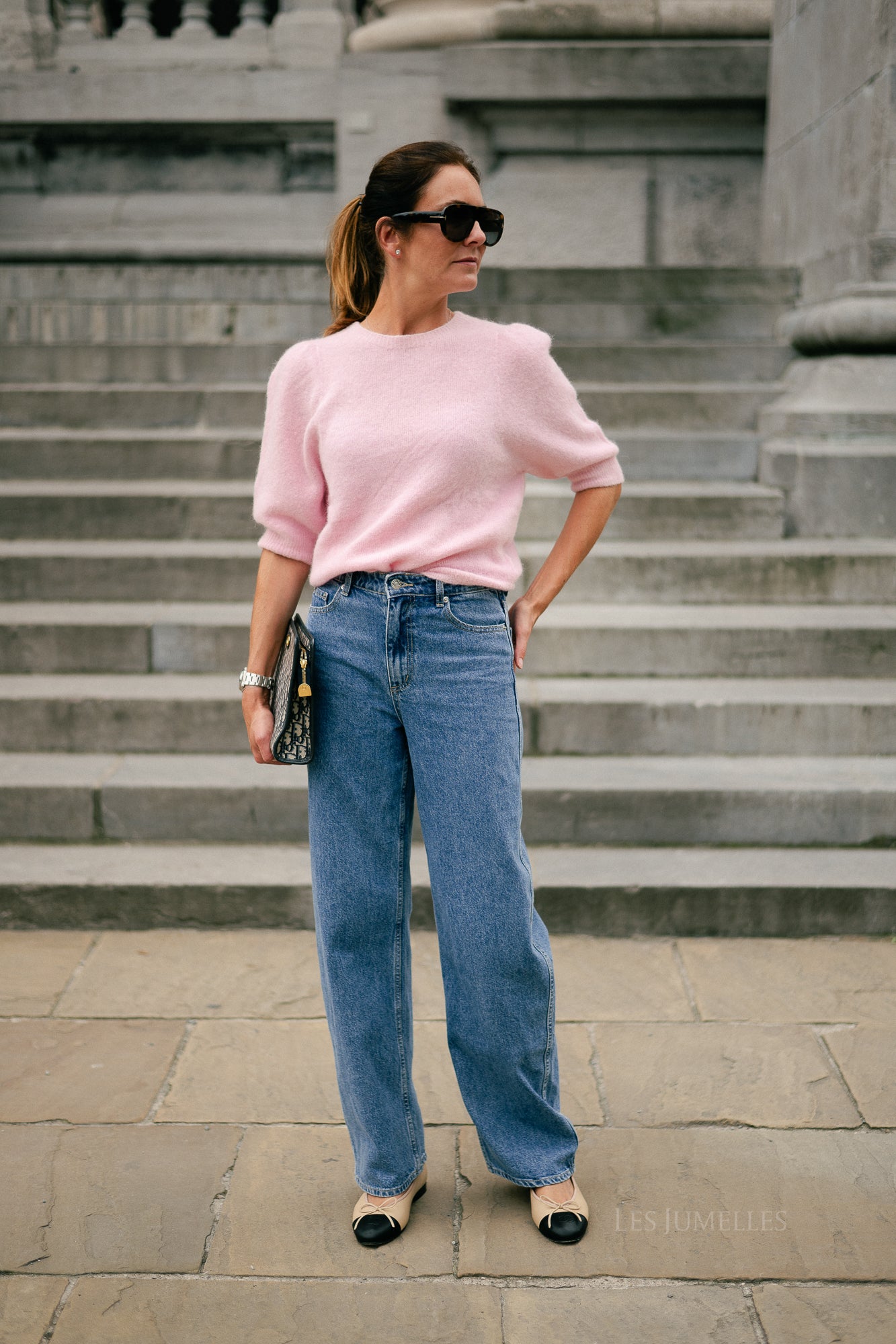Megan SS knitted jumper light pink