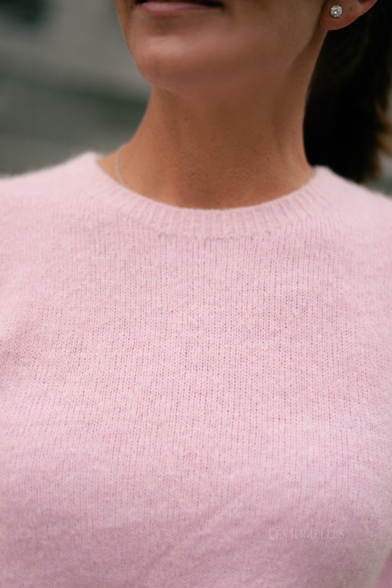Megan SS knitted jumper light pink