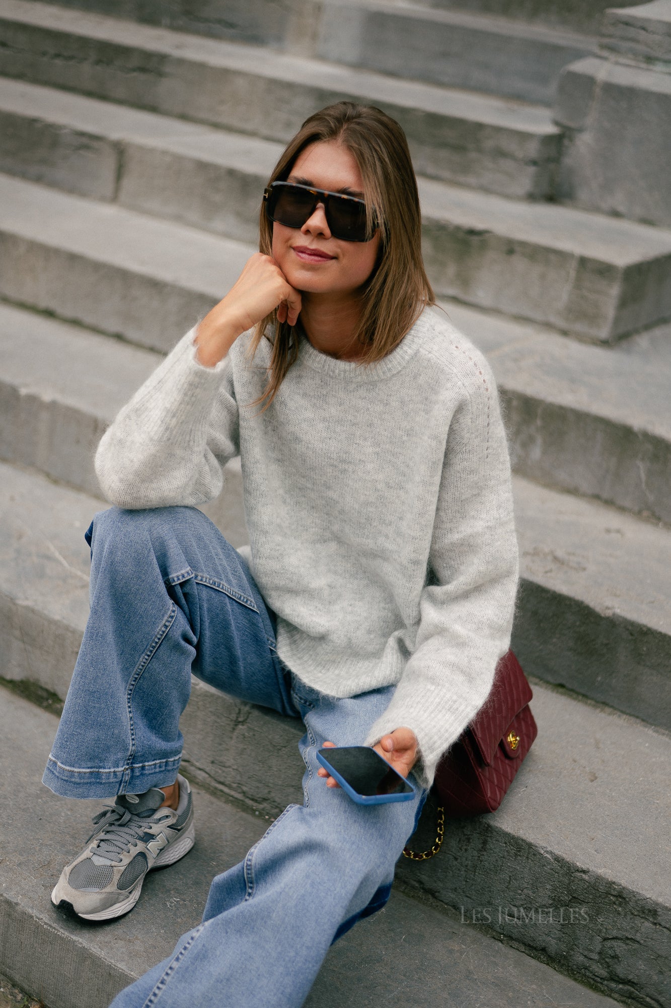 Ellie mohair jumper light grey