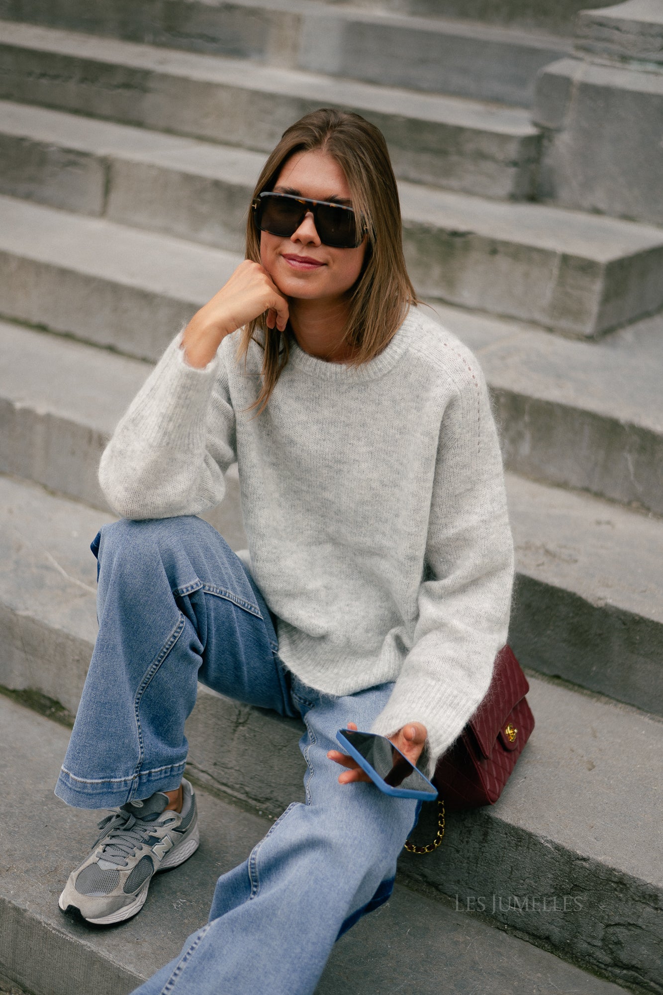 Ellie mohair jumper light grey