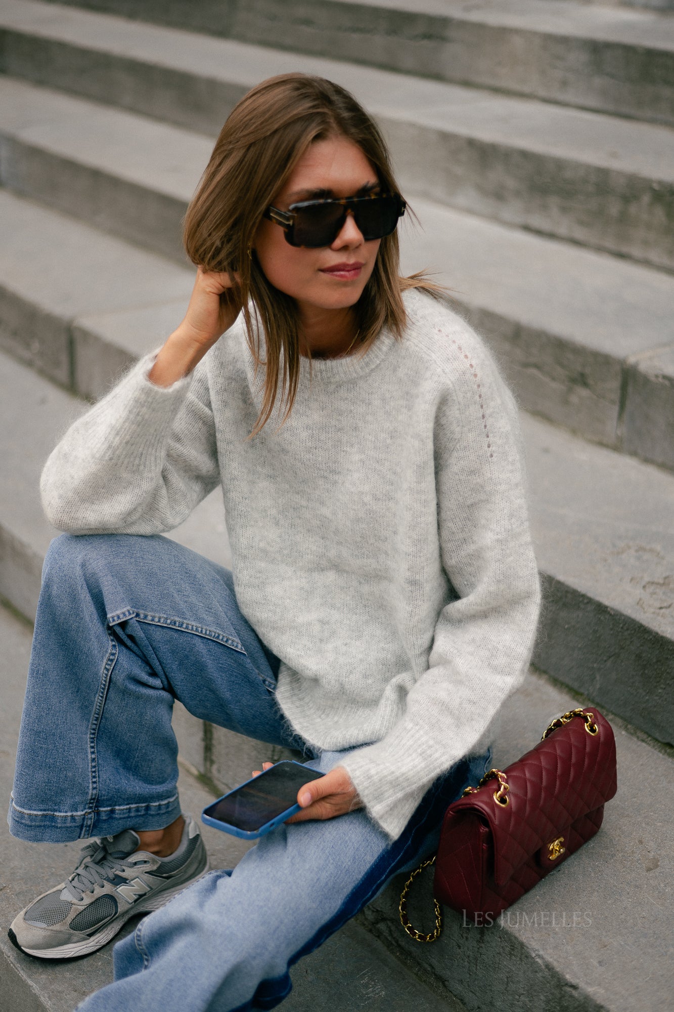 Ellie mohair jumper light grey