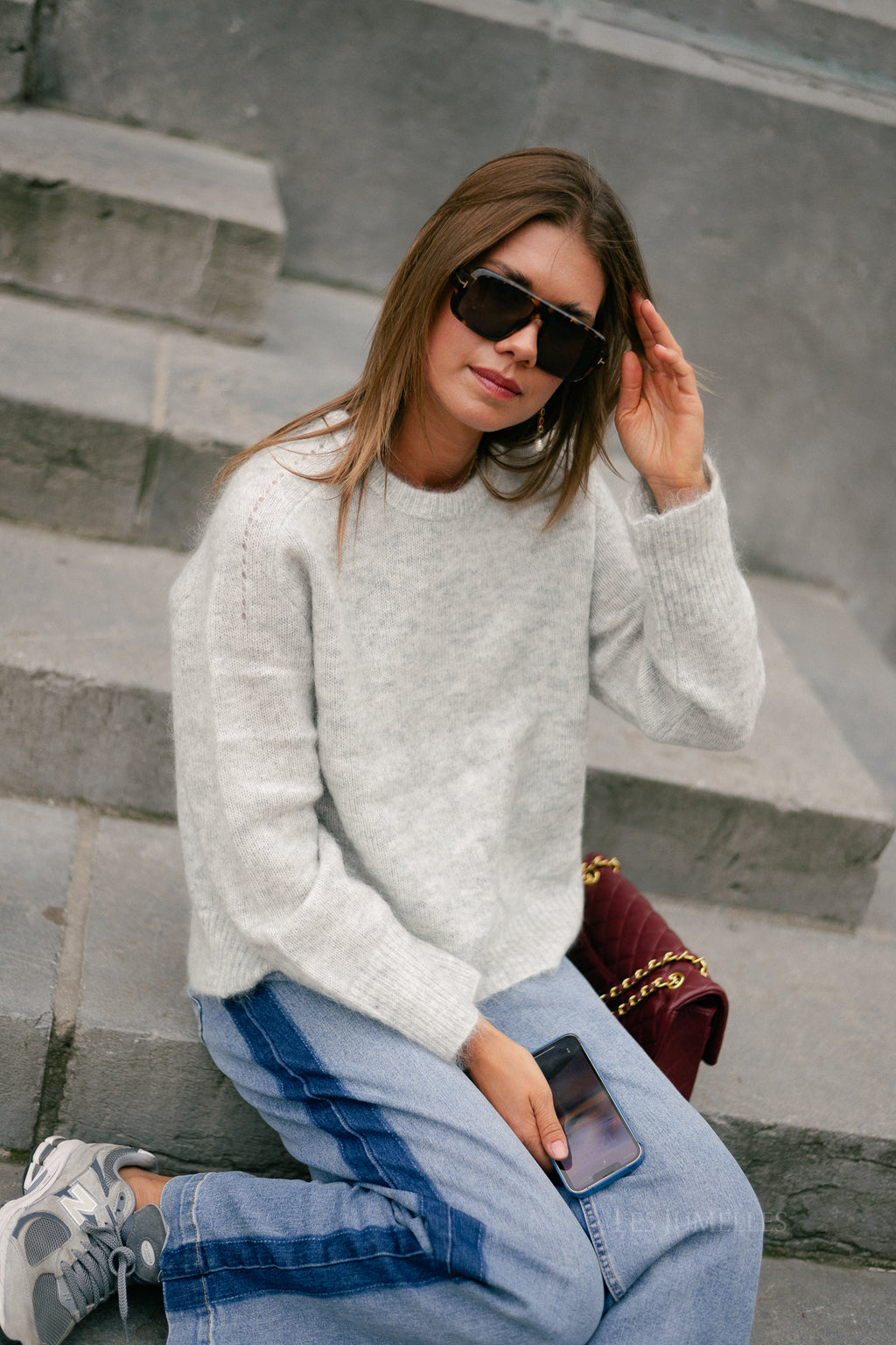 Ellie mohair jumper light grey