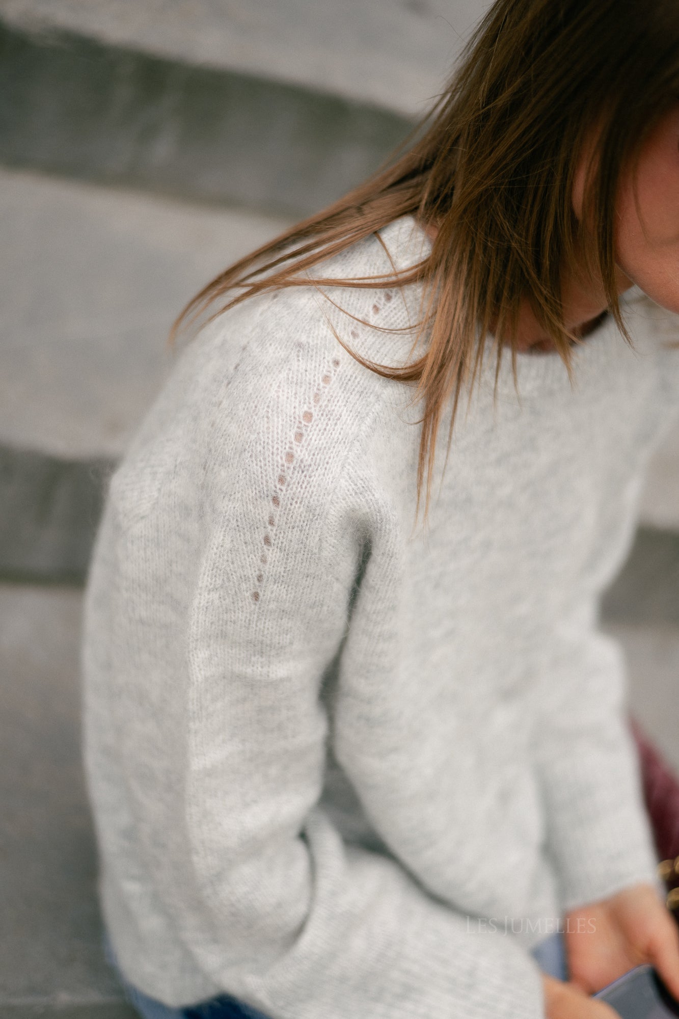 Ellie mohair jumper light grey
