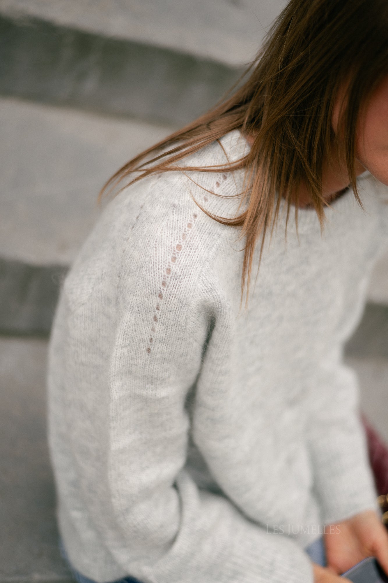 Ellie mohair jumper light grey