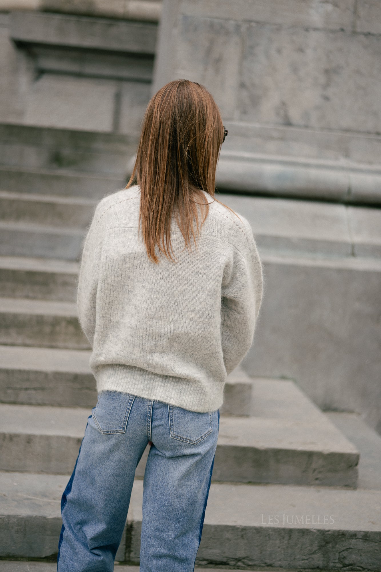 Ellie mohair jumper light grey