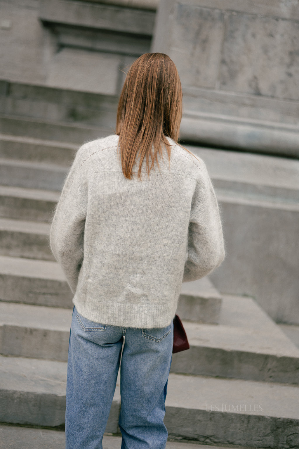 Ellie mohair jumper light grey