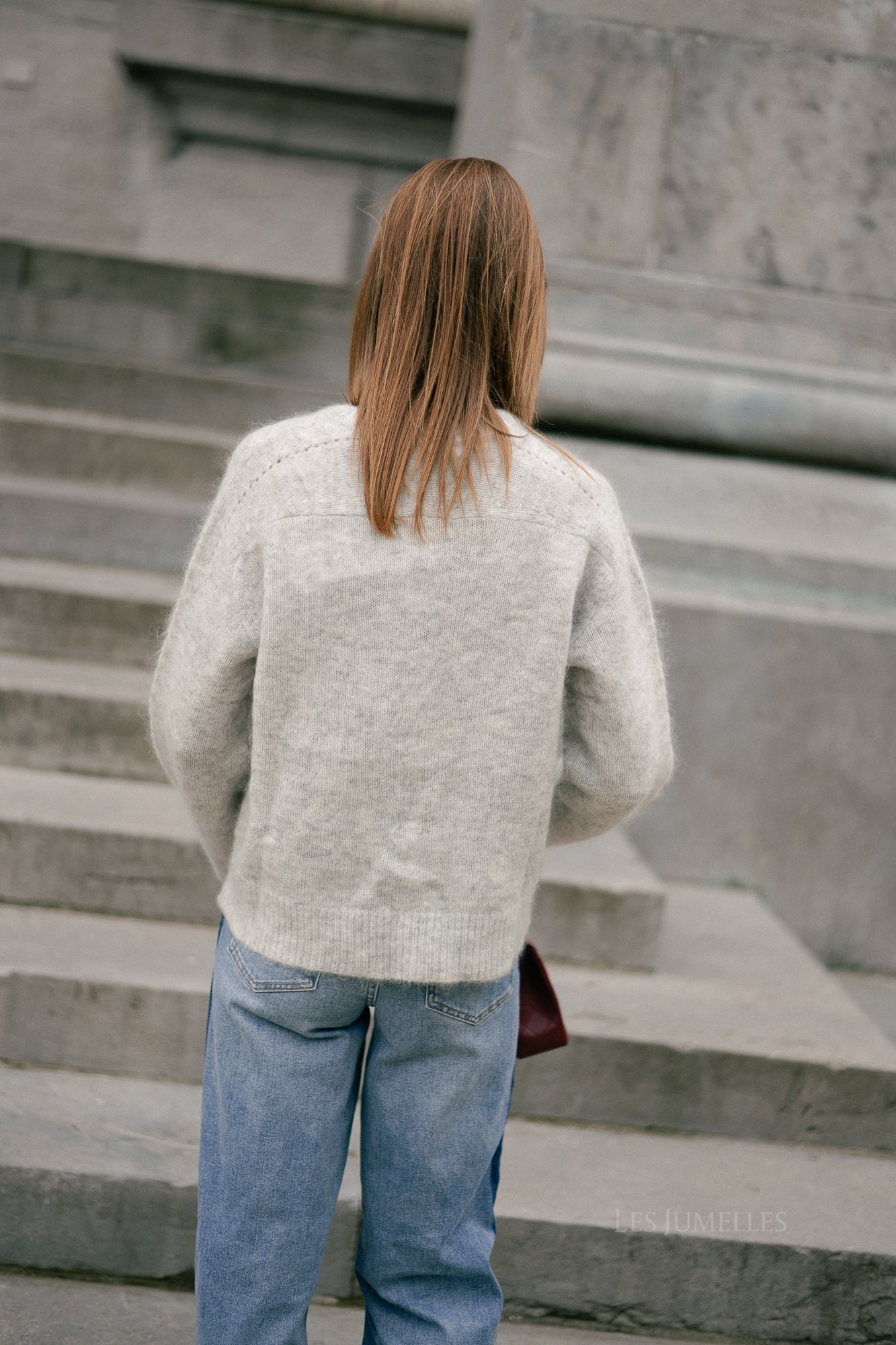 Ellie mohair jumper light grey