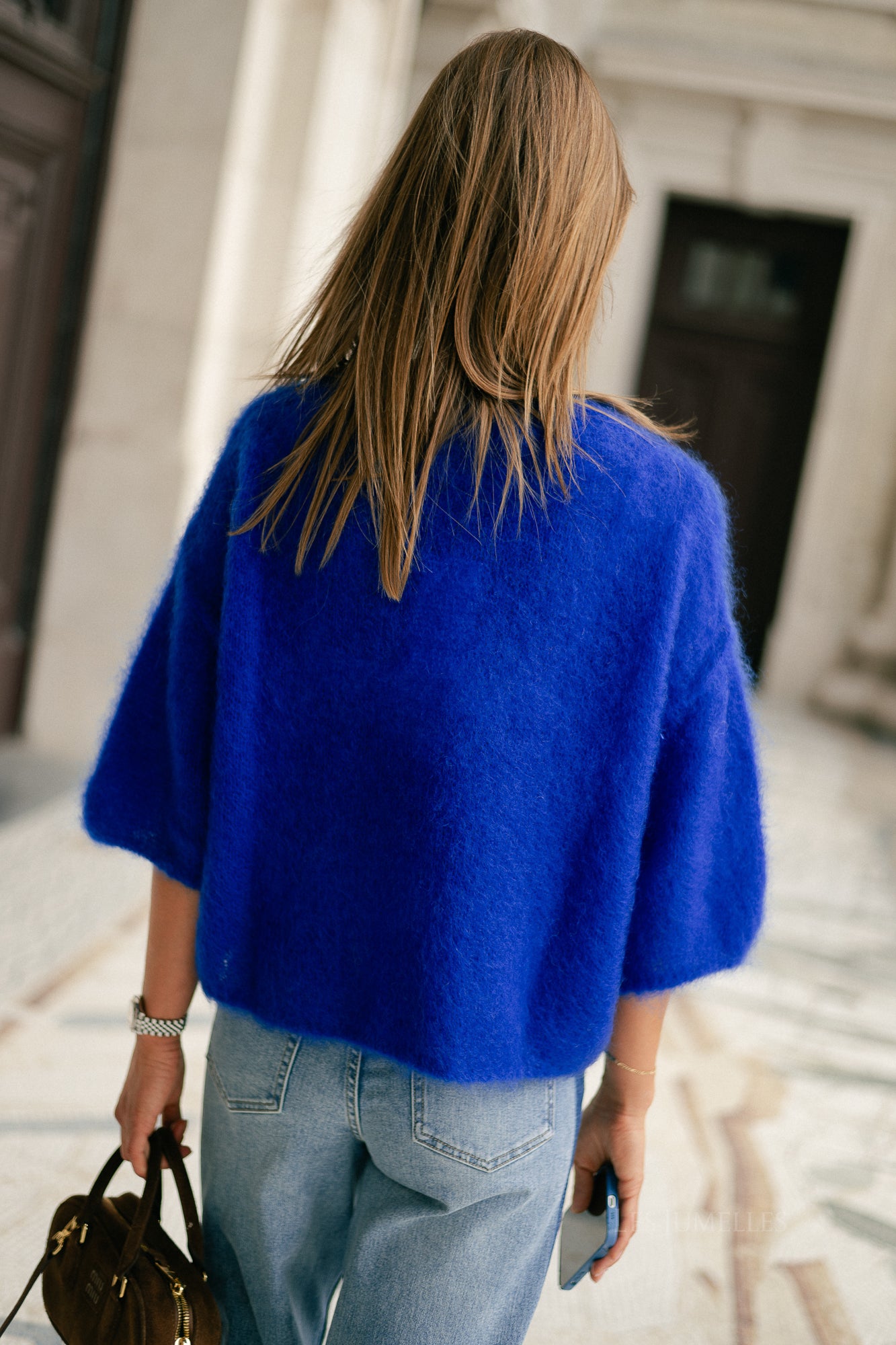 Elsie knitted jumper cobalt blue