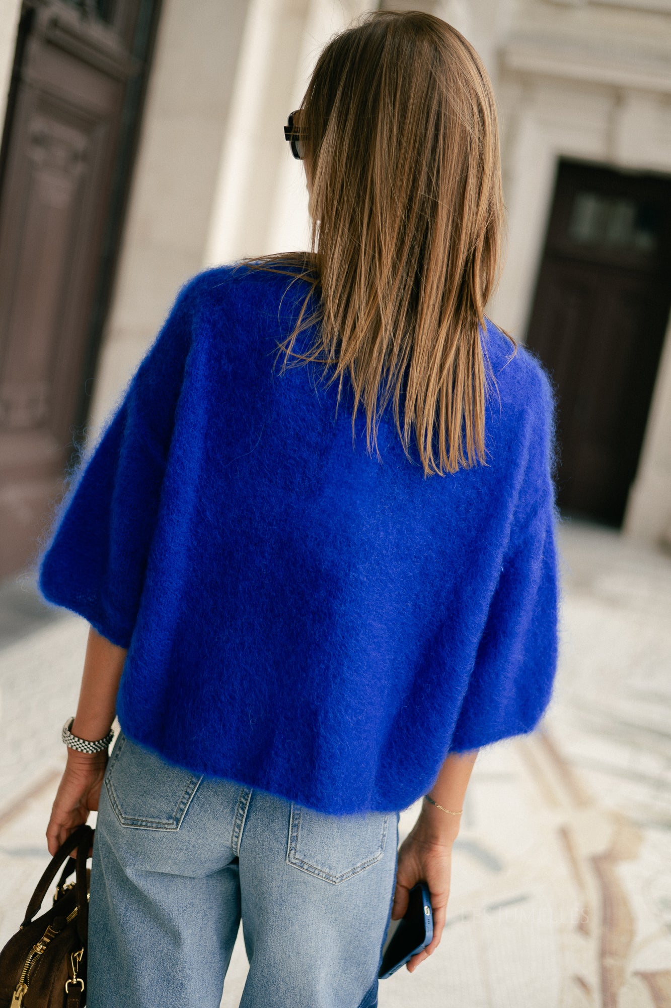 Elsie knitted jumper cobalt blue