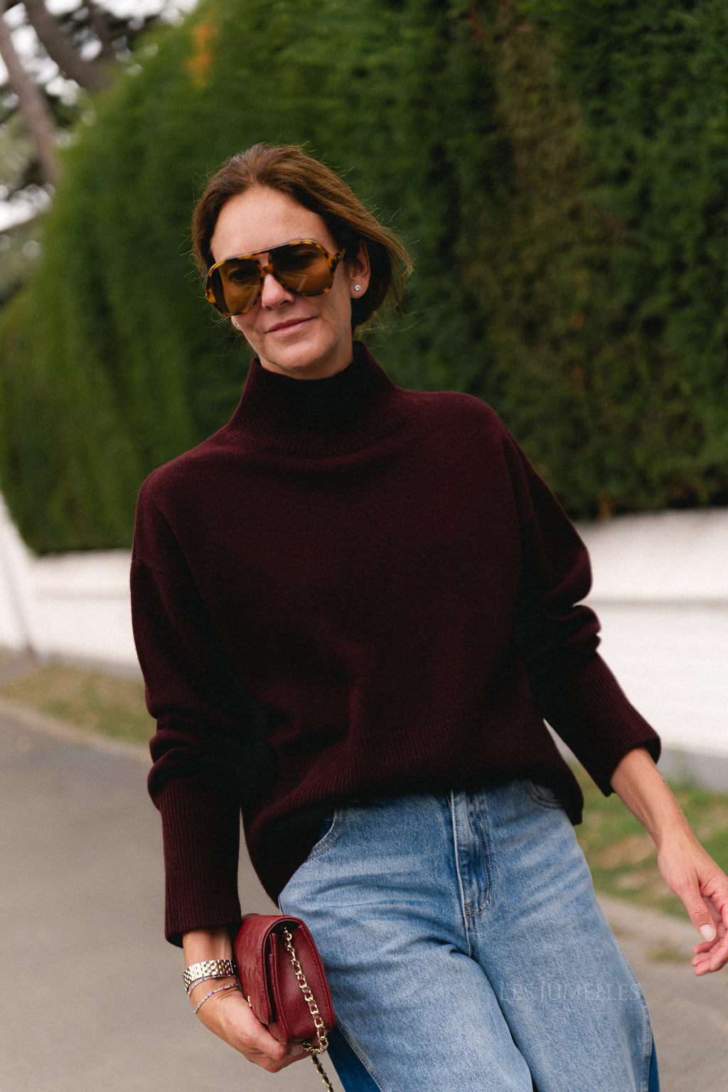 Pinto jumper burgundy