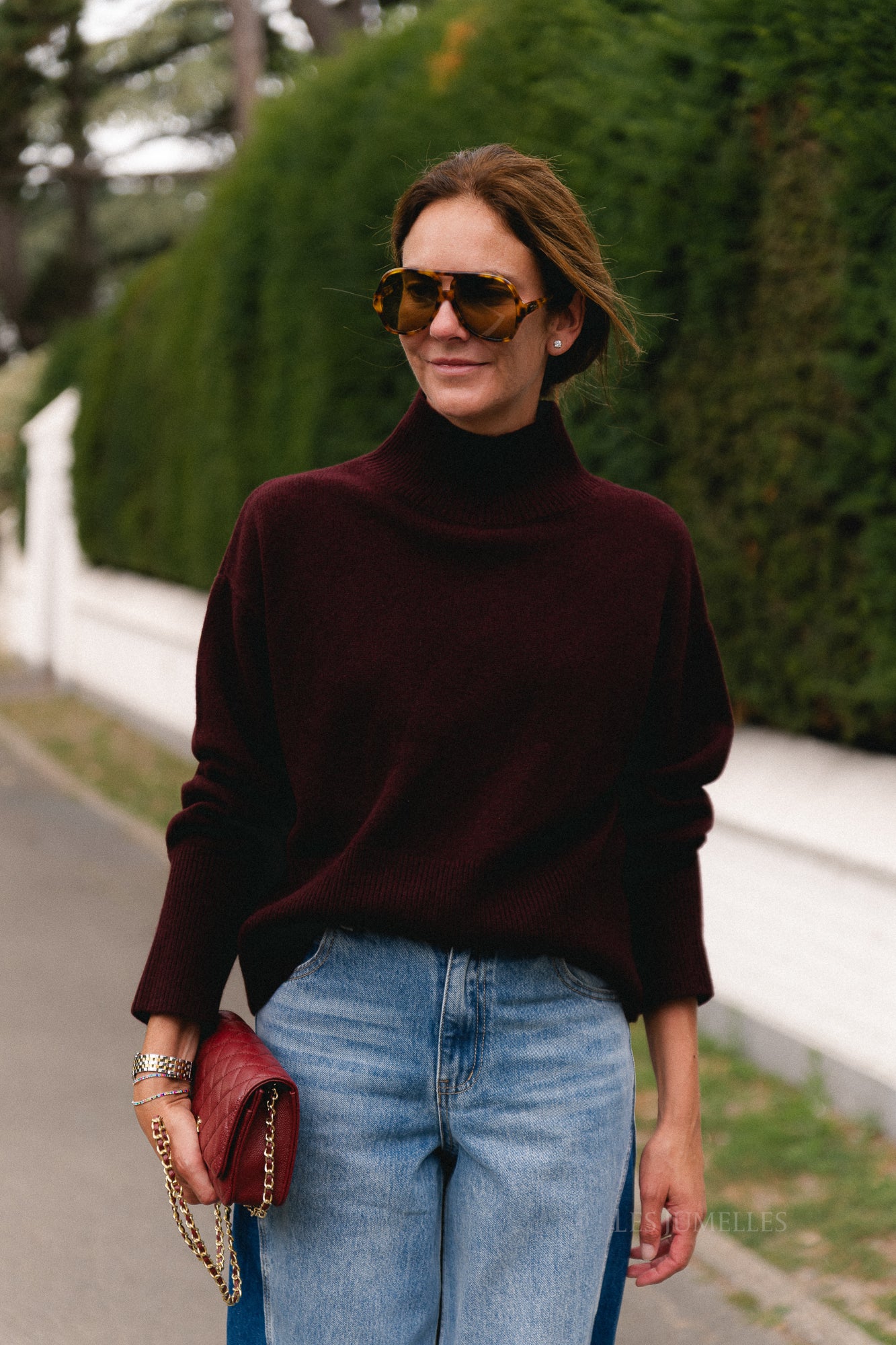 Pinto jumper burgundy