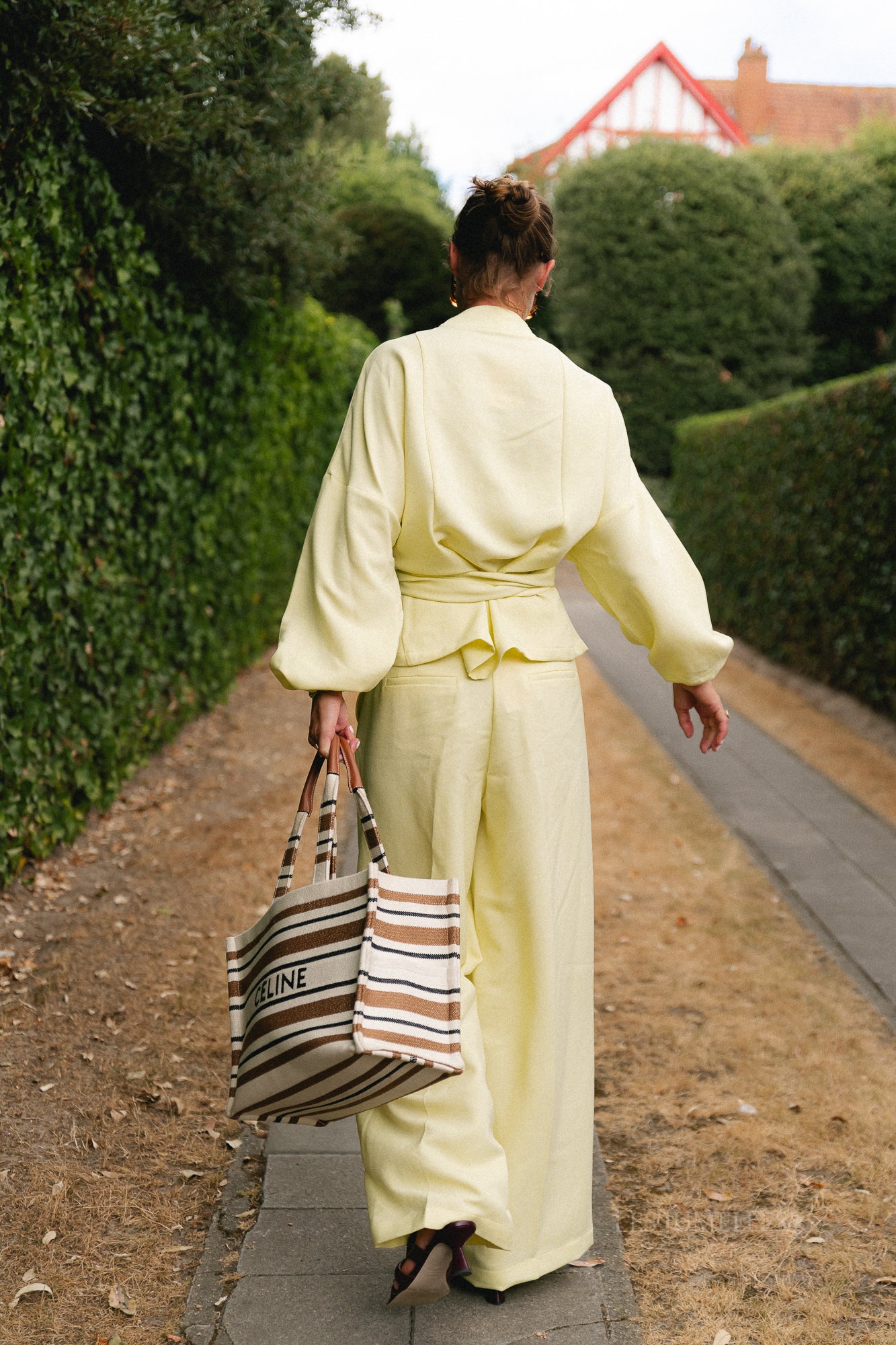 Kylie wide leg trousers butter yellow