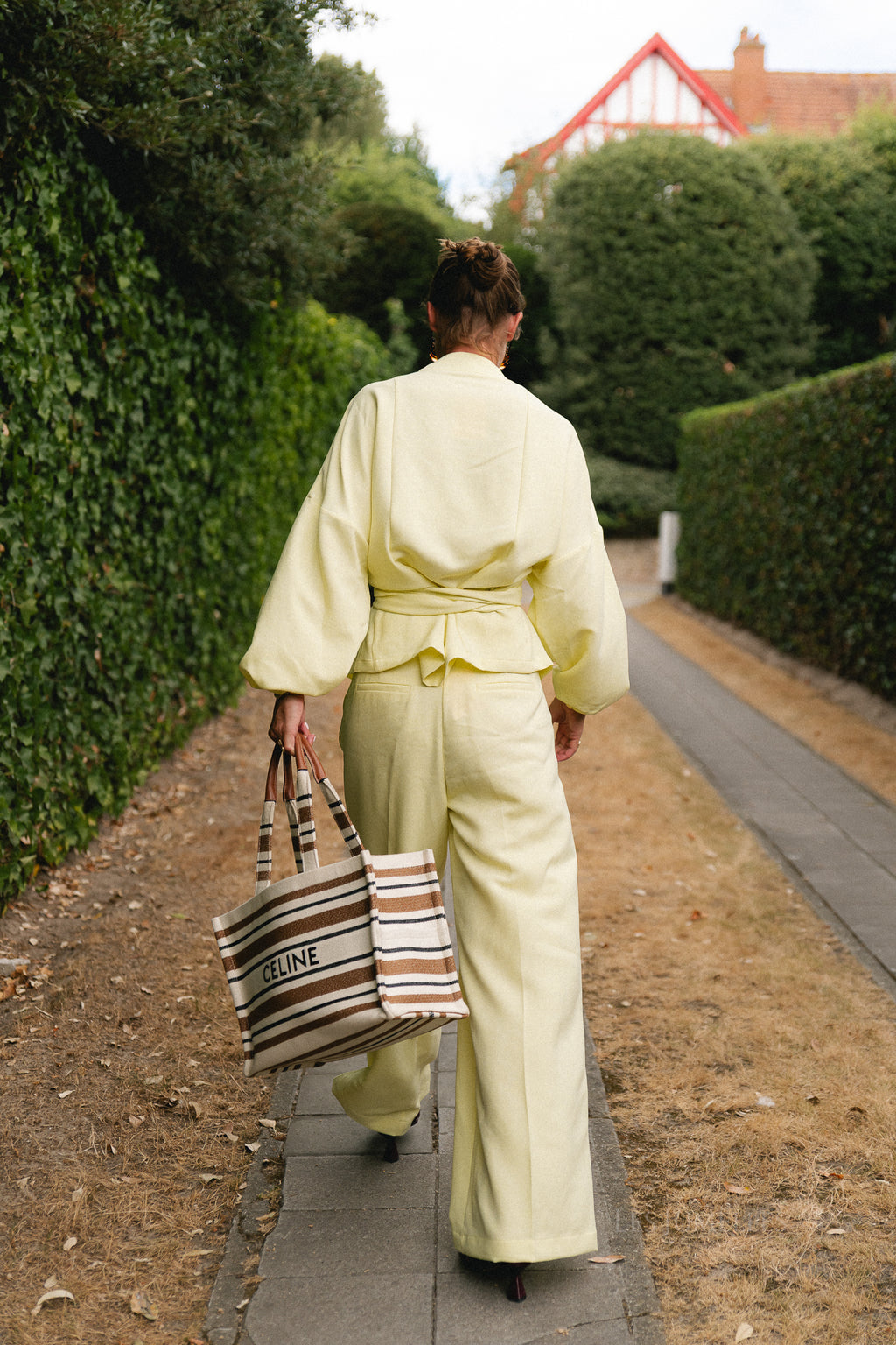 Kylie wide leg trousers butter yellow