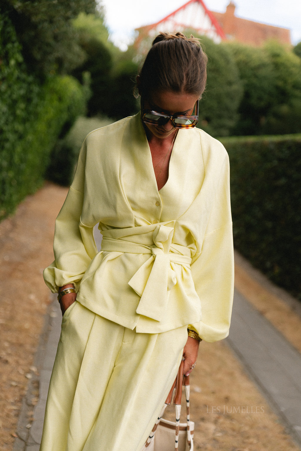 Kylie kimono blouse butter yellow