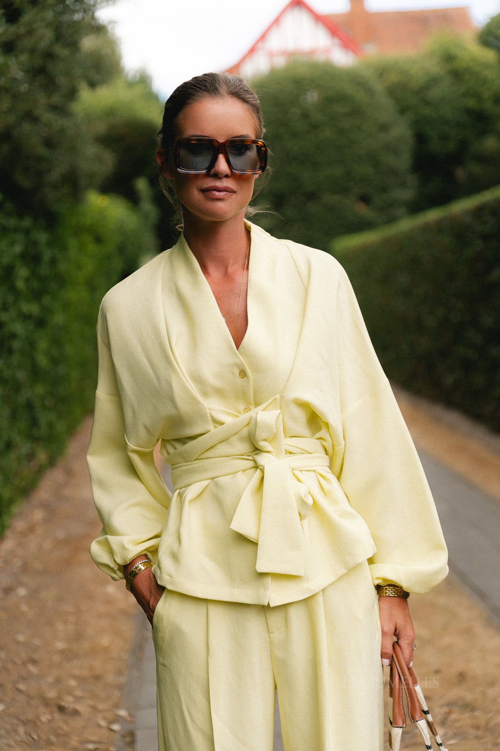 Kylie kimono blouse butter yellow
