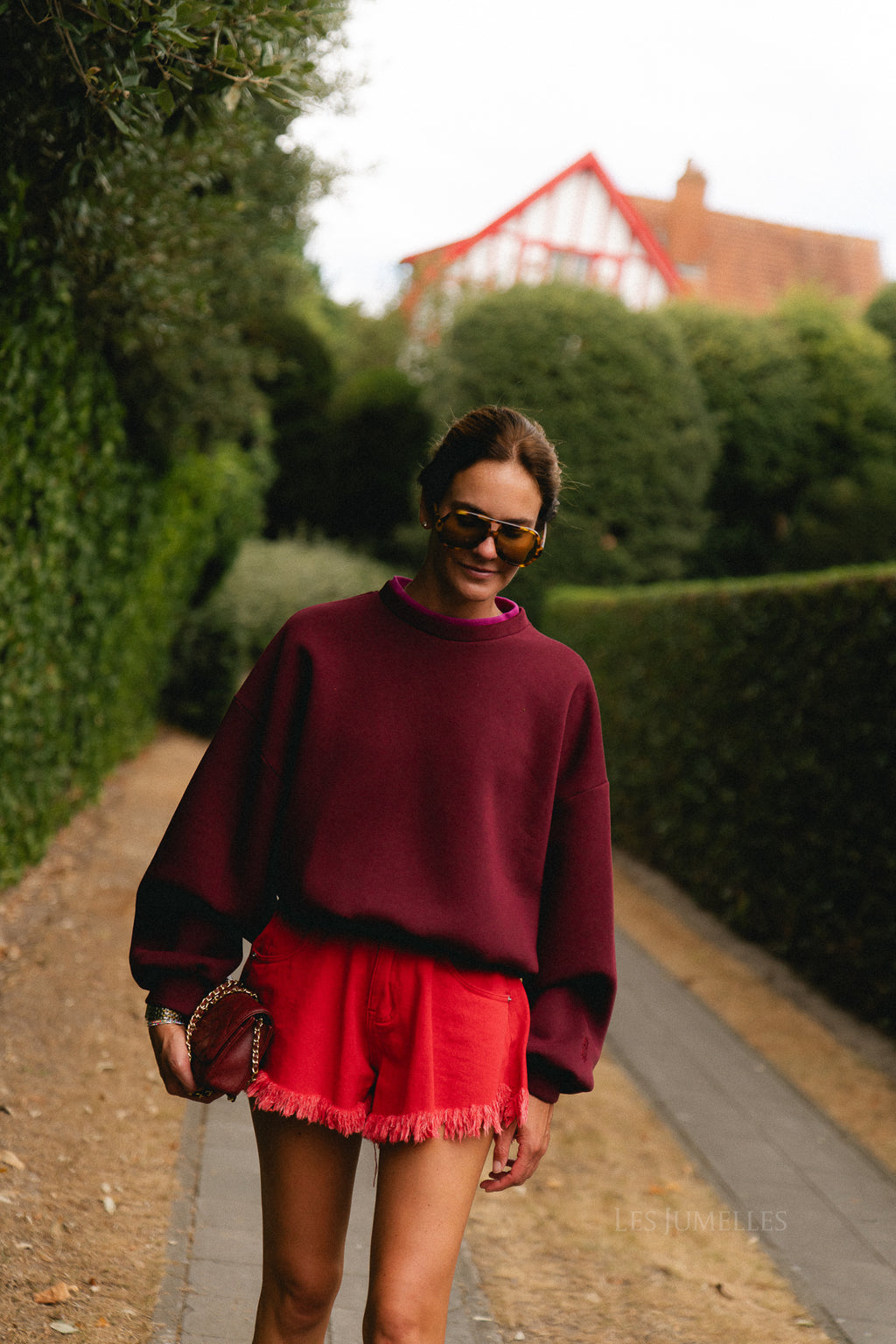 Anna sweater cherry/orchid