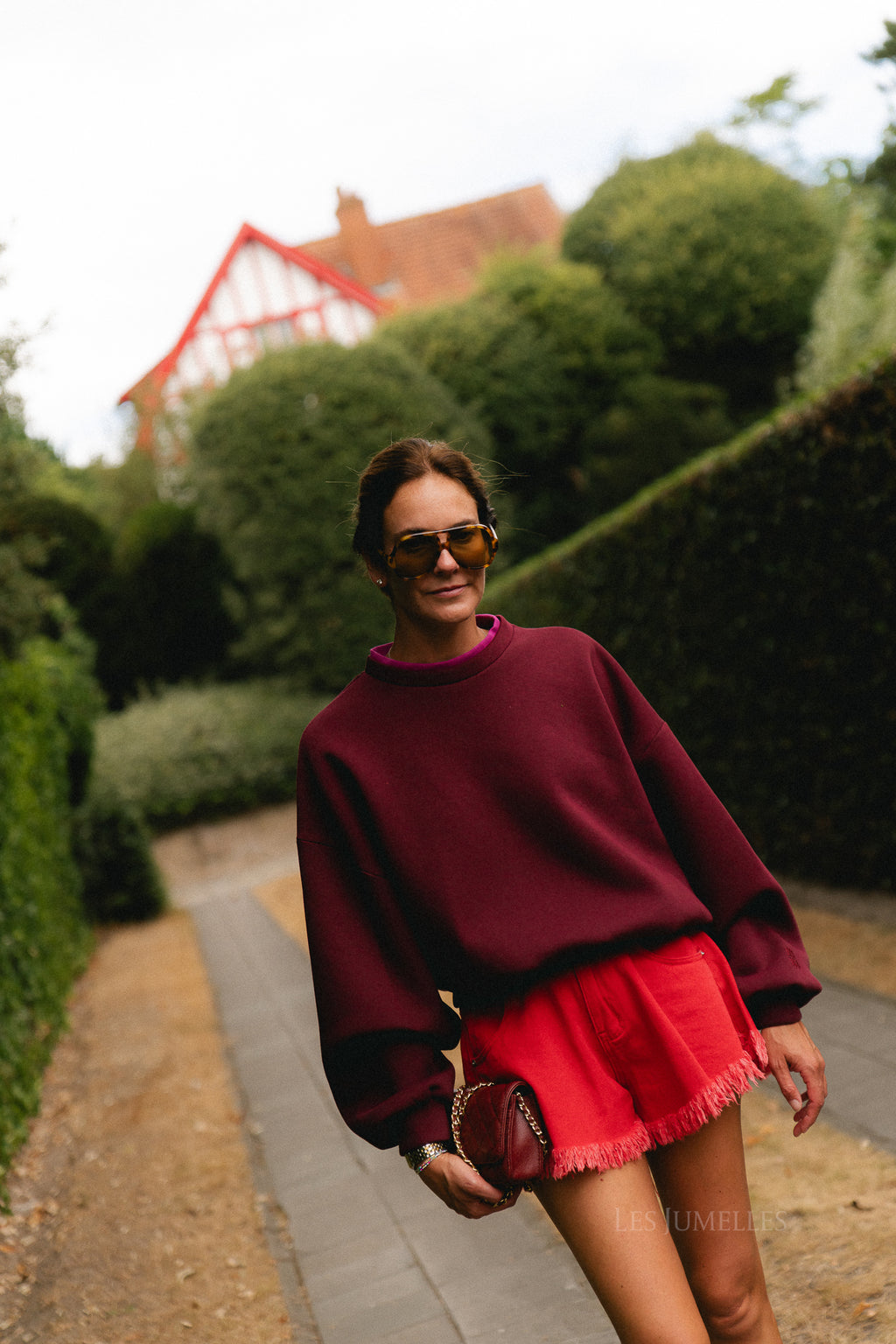 Anna sweater cherry/orchid