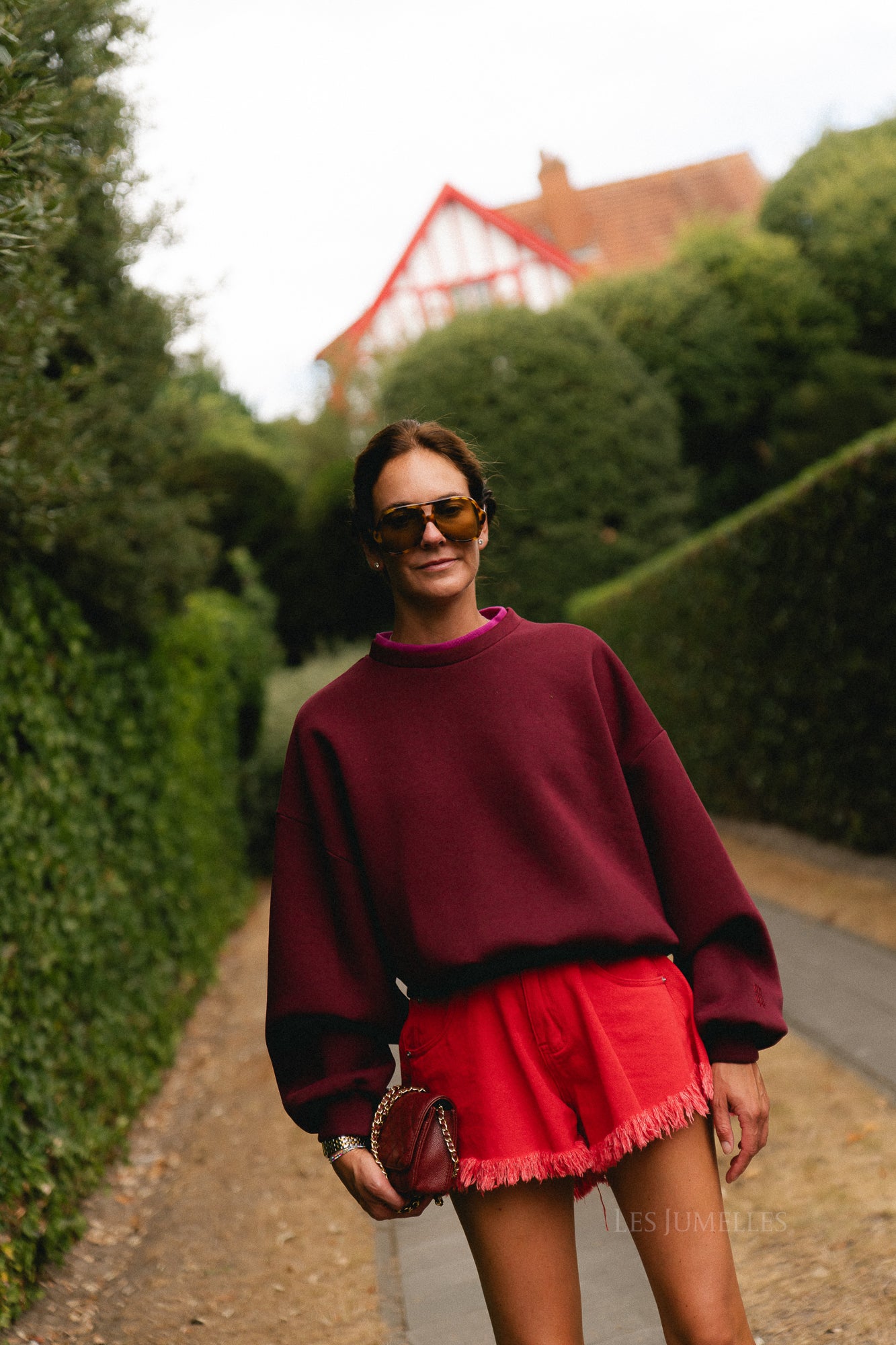 Anna sweater cherry/orchid