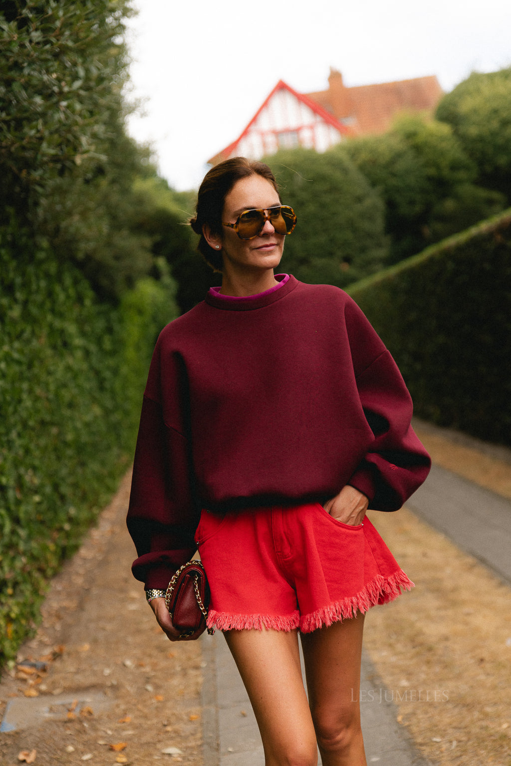 Anna sweater cherry/orchid