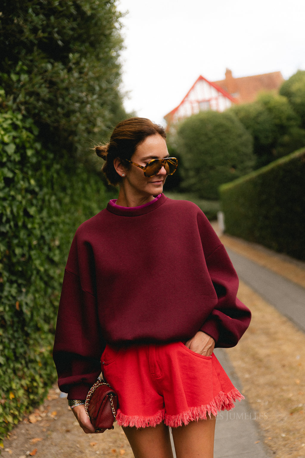 Anna sweater cherry/orchid