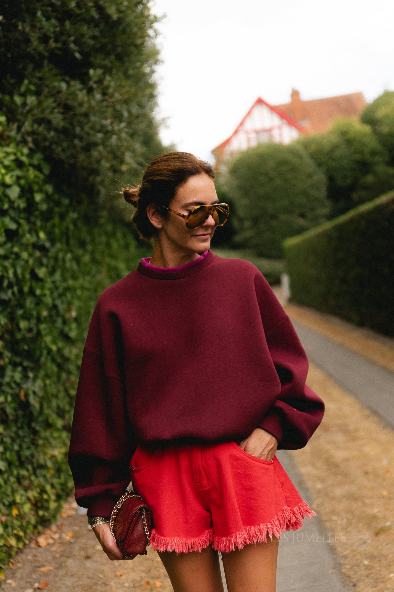 Anna sweater cherry/orchid