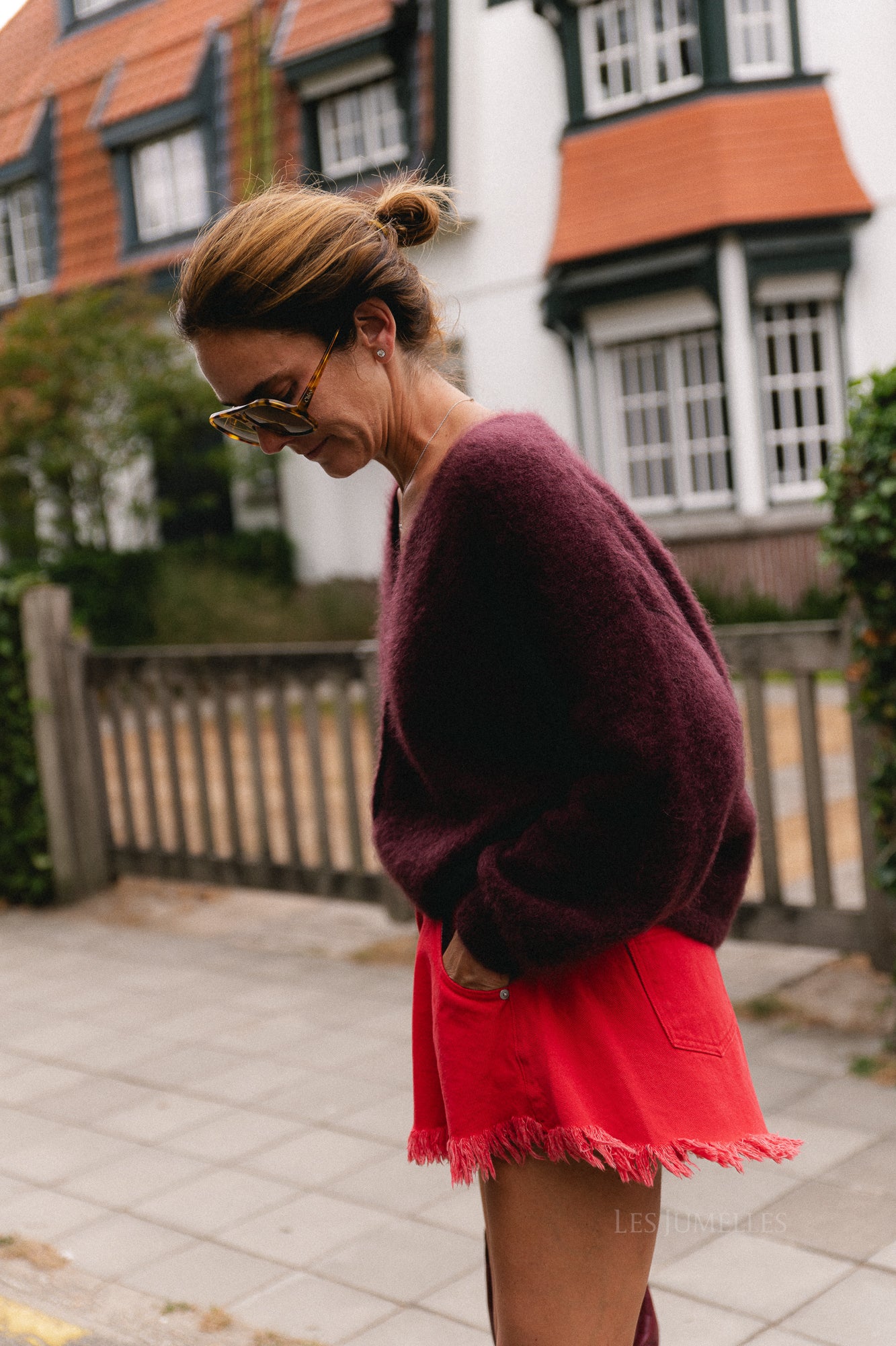 Penelope mohair cardigan burgundy