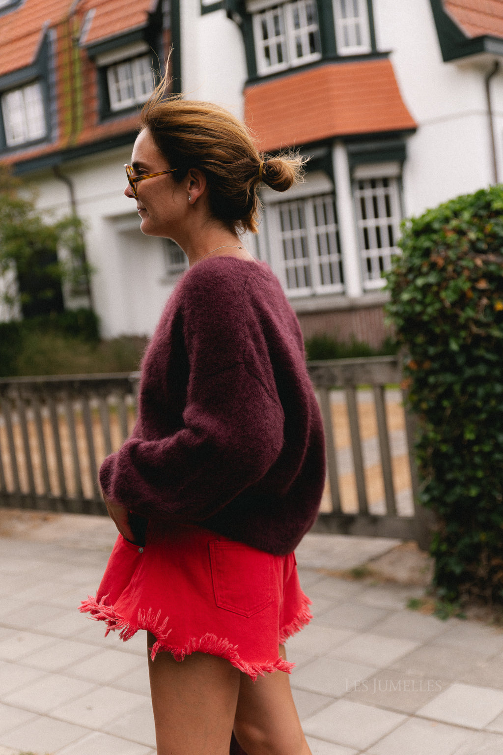 Penelope mohair cardigan burgundy