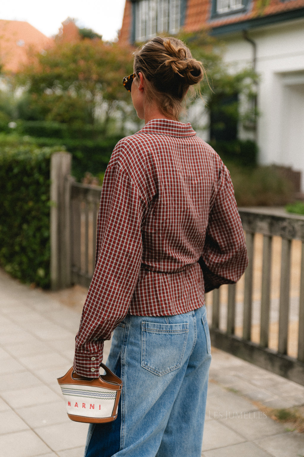 Lillith blouse red check
