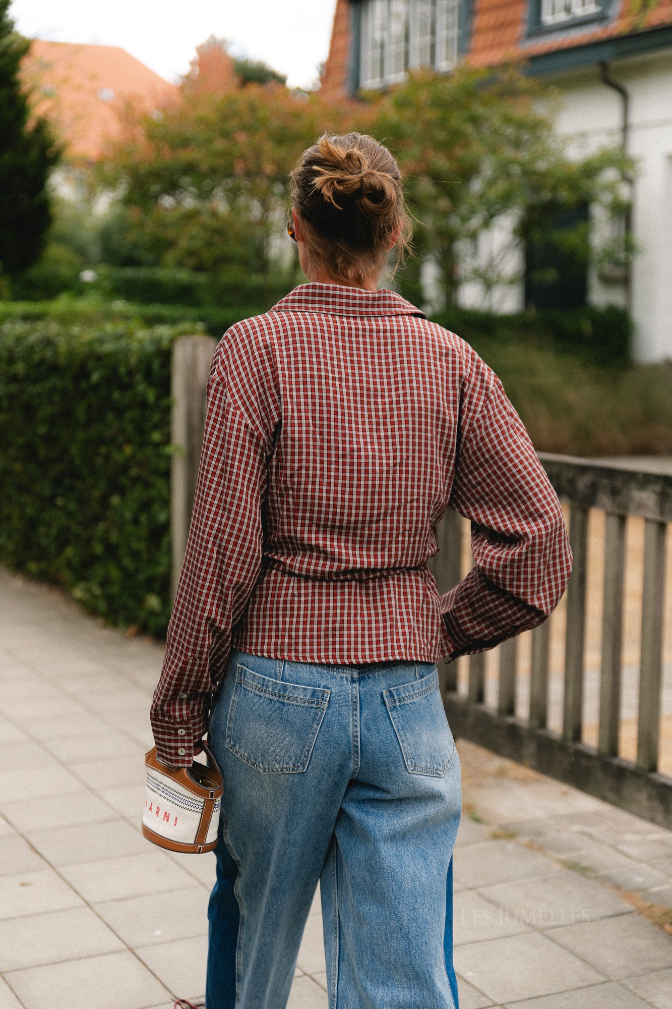 Lillith blouse red check
