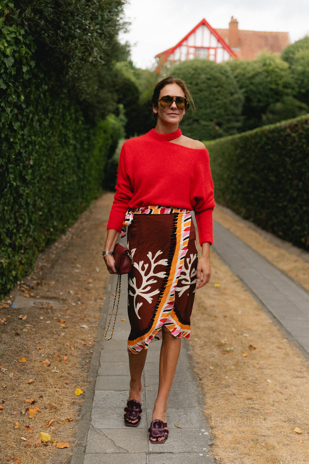 Lisa wrap skirt - botanical print