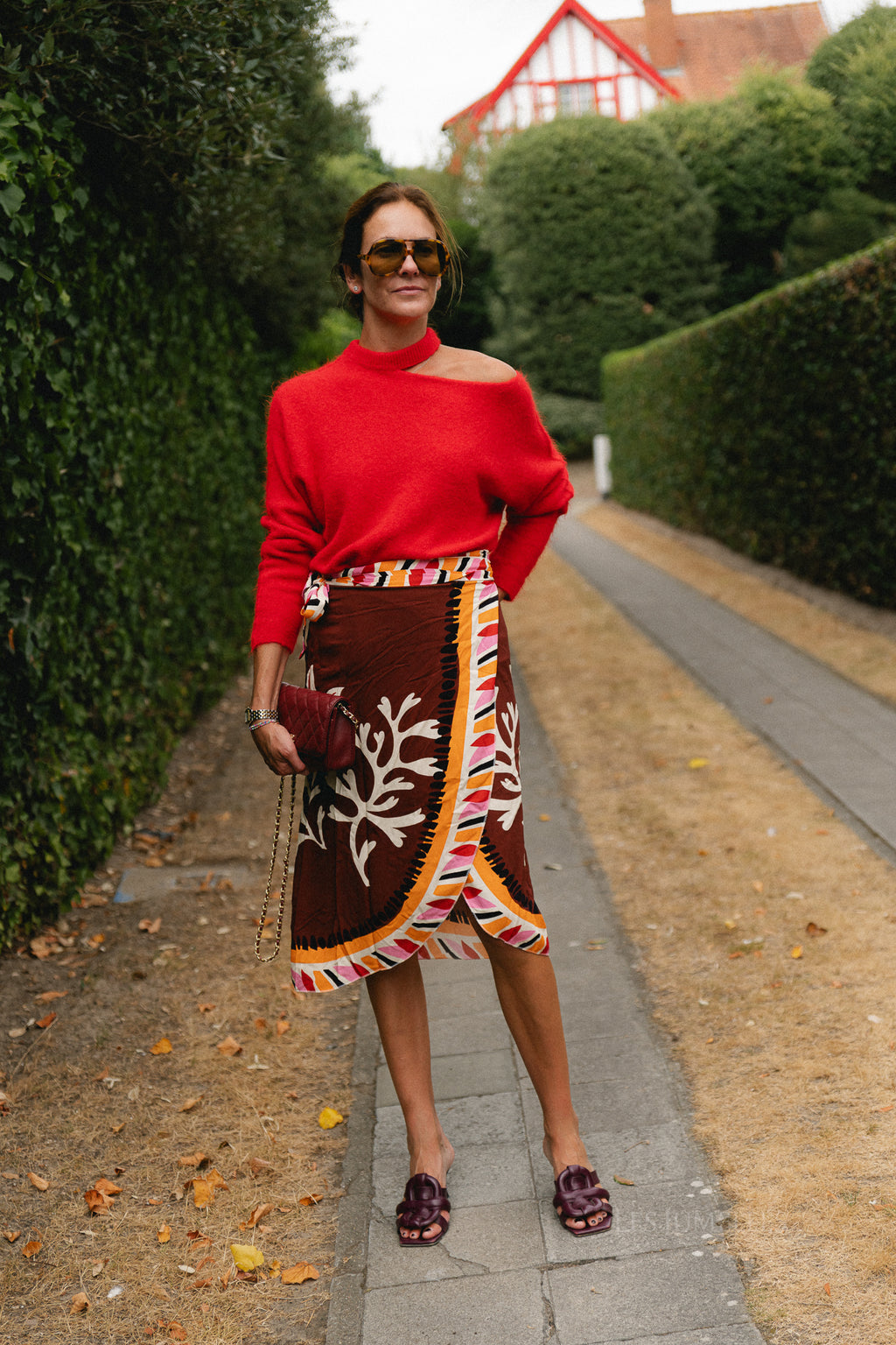 Lisa wrap skirt - botanical print