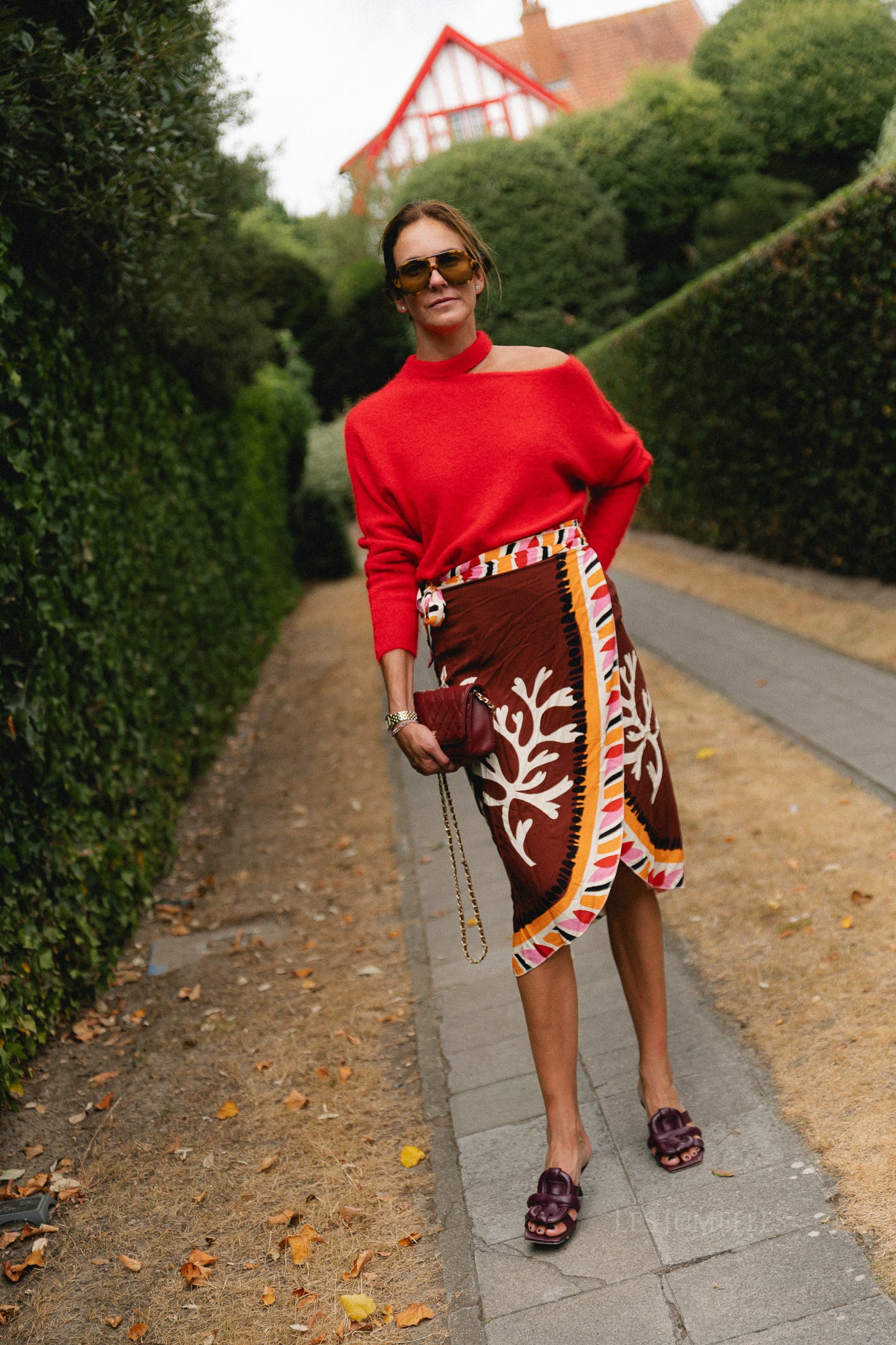 Lisa wrap skirt - botanical print