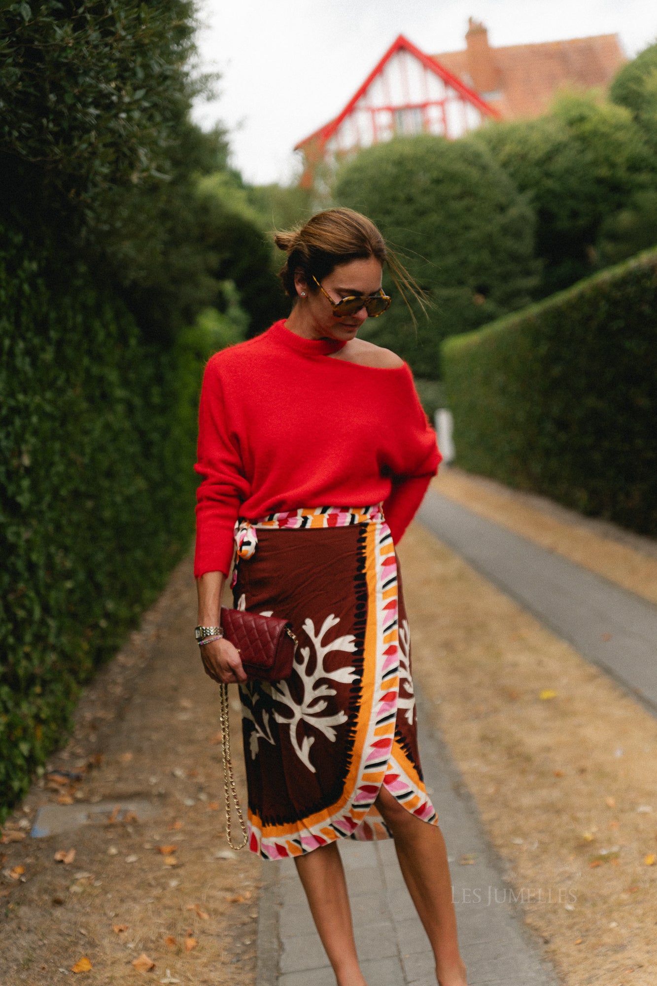 Lisa wrap skirt - botanical print