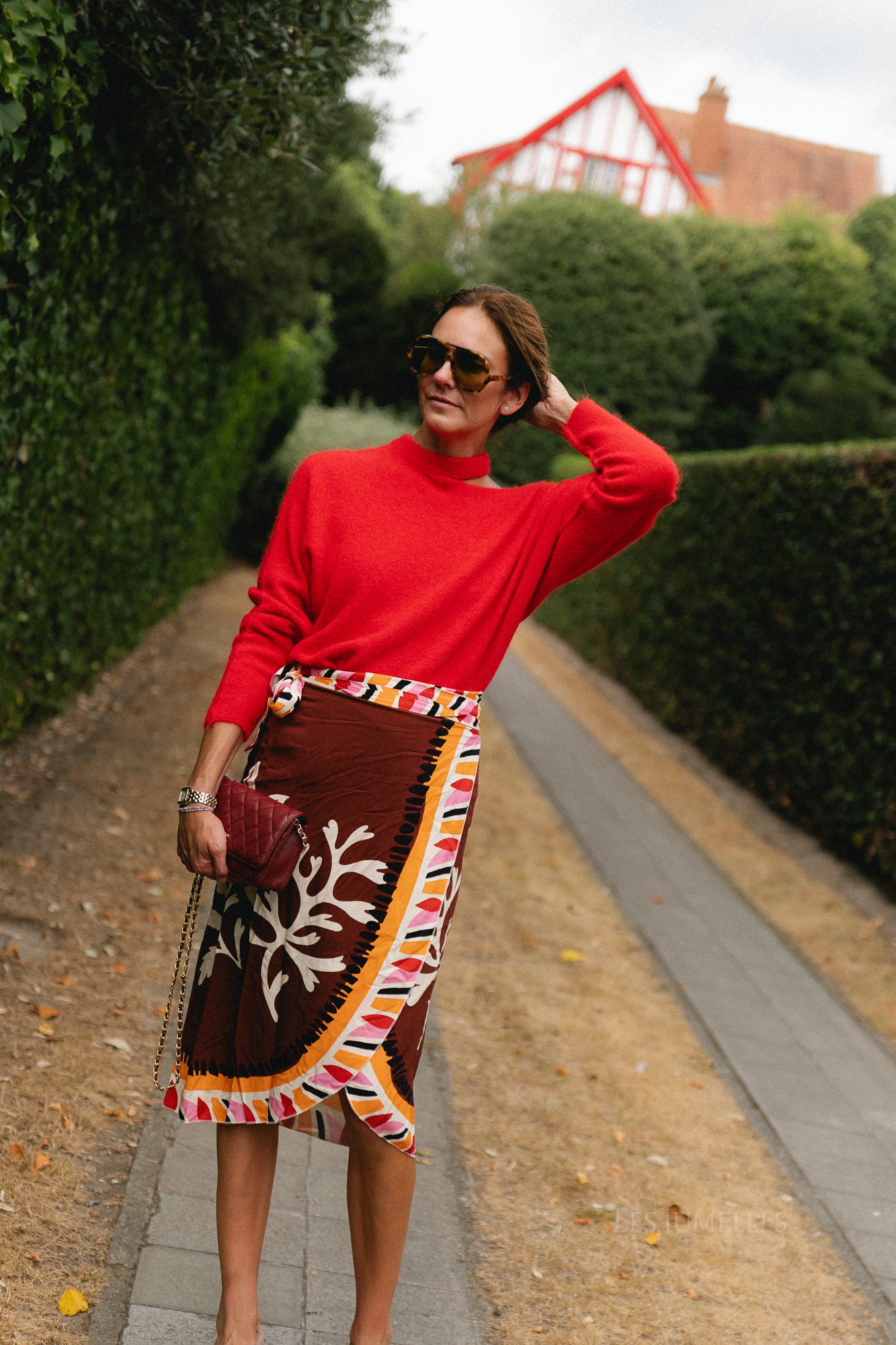 Lisa wrap skirt - botanical print