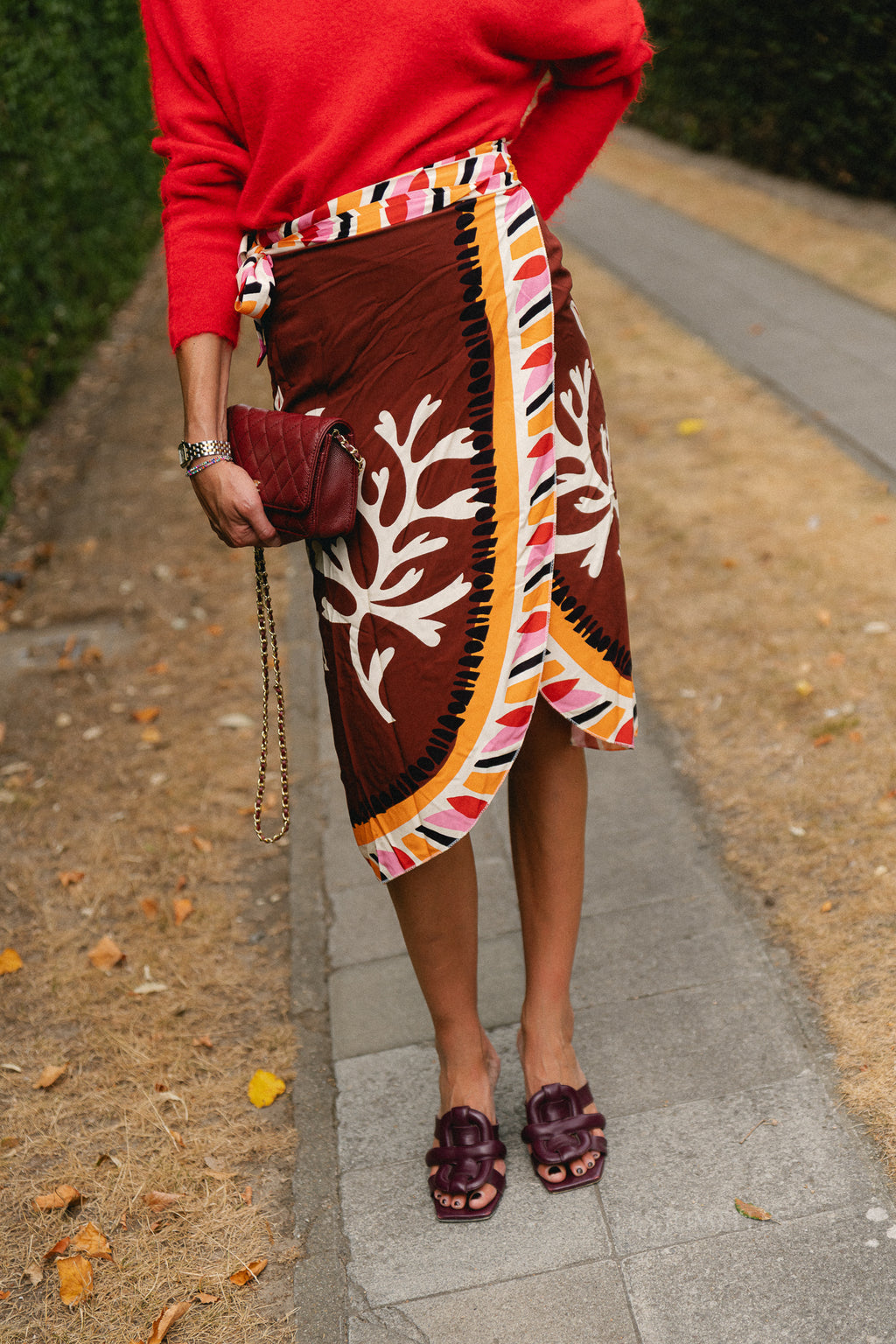 Lisa wrap skirt - botanical print
