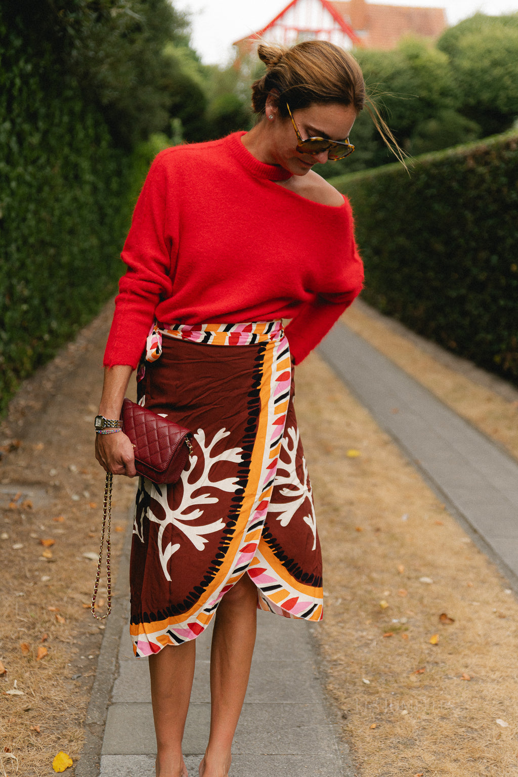Lisa wrap skirt - botanical print