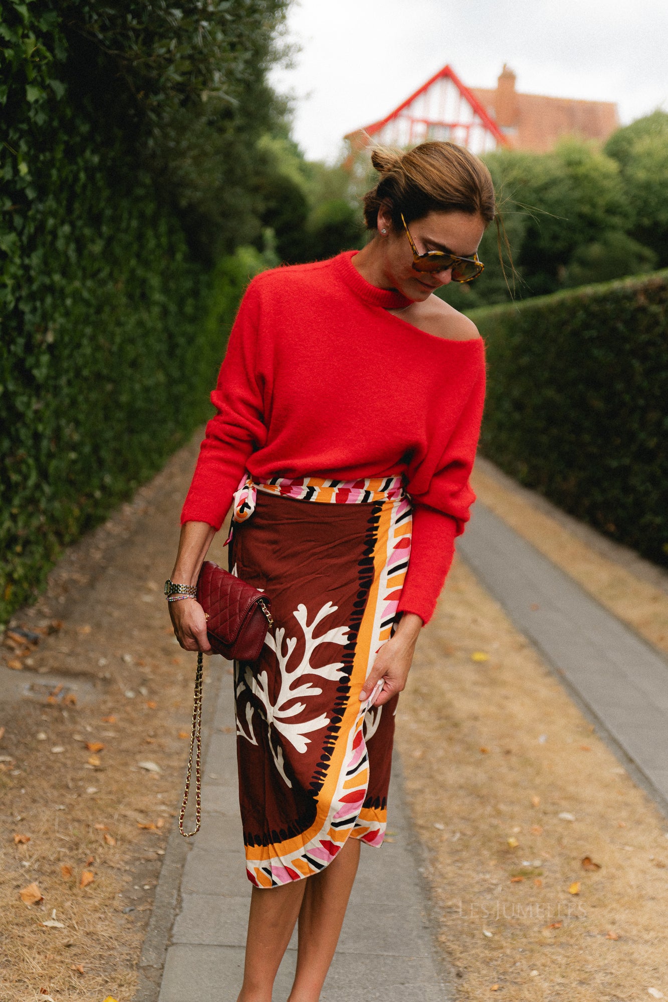 Lisa wrap skirt - botanical print