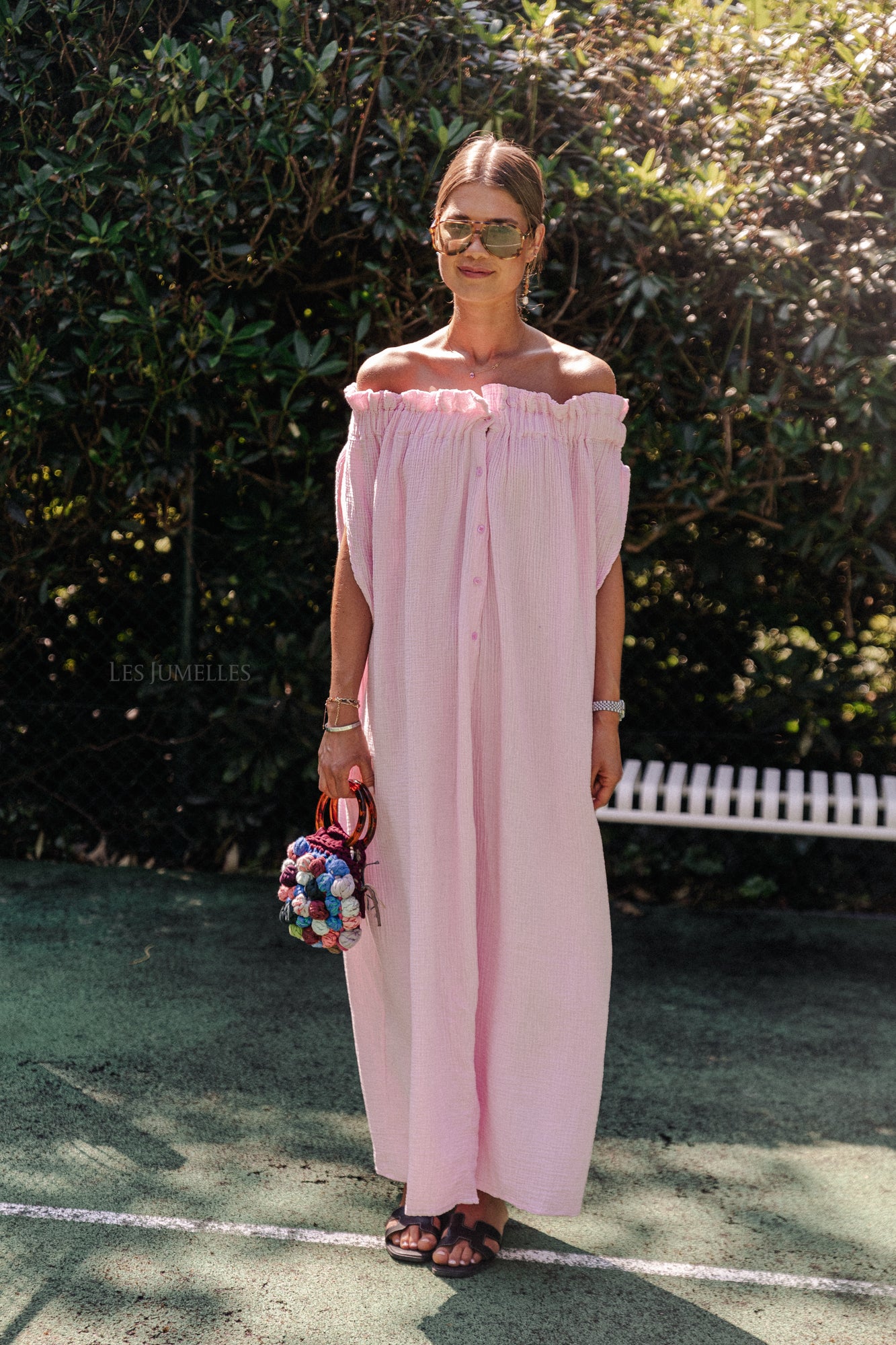 Shari bandeau dress light pink