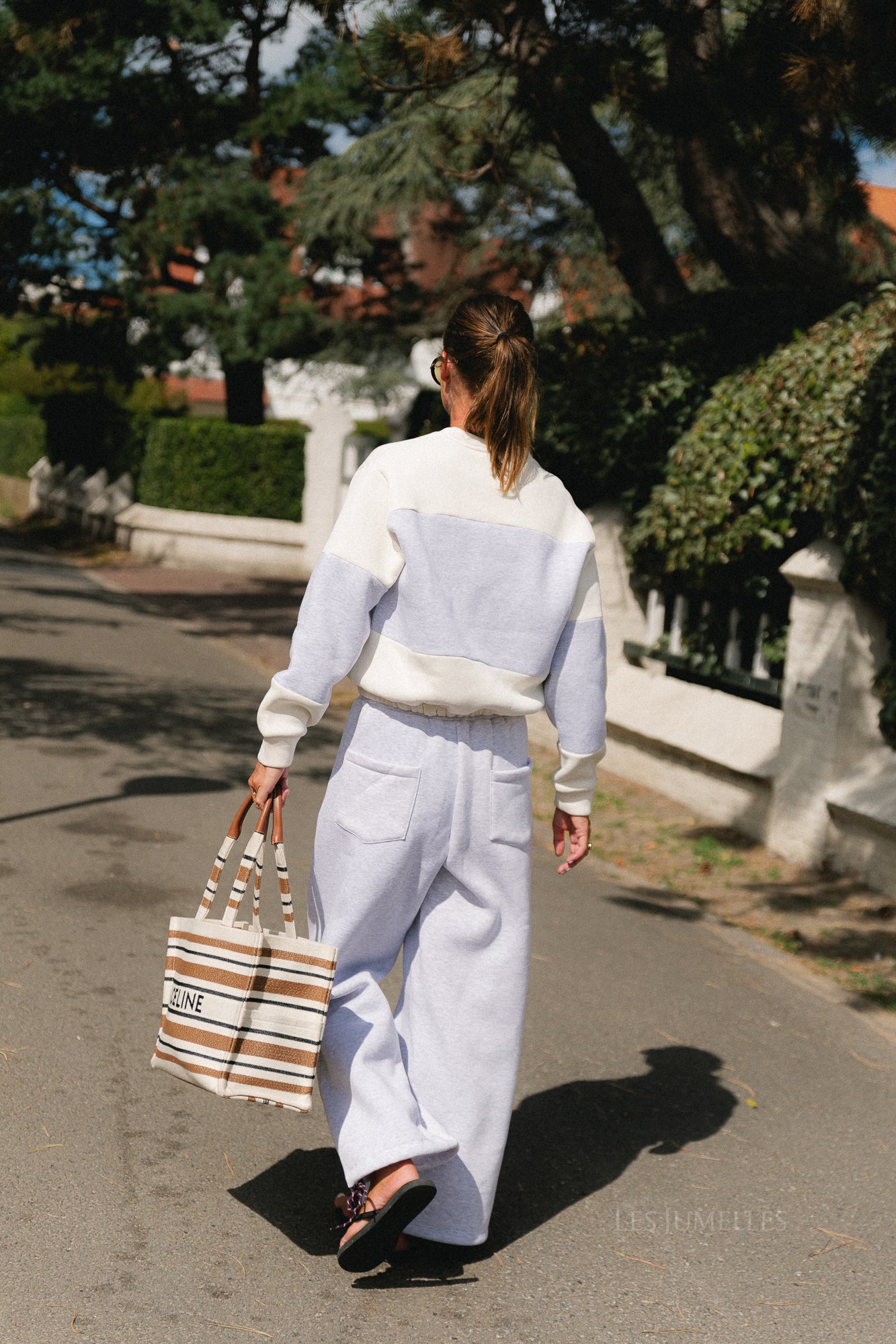 Les Jumelles sweatpants snow melange