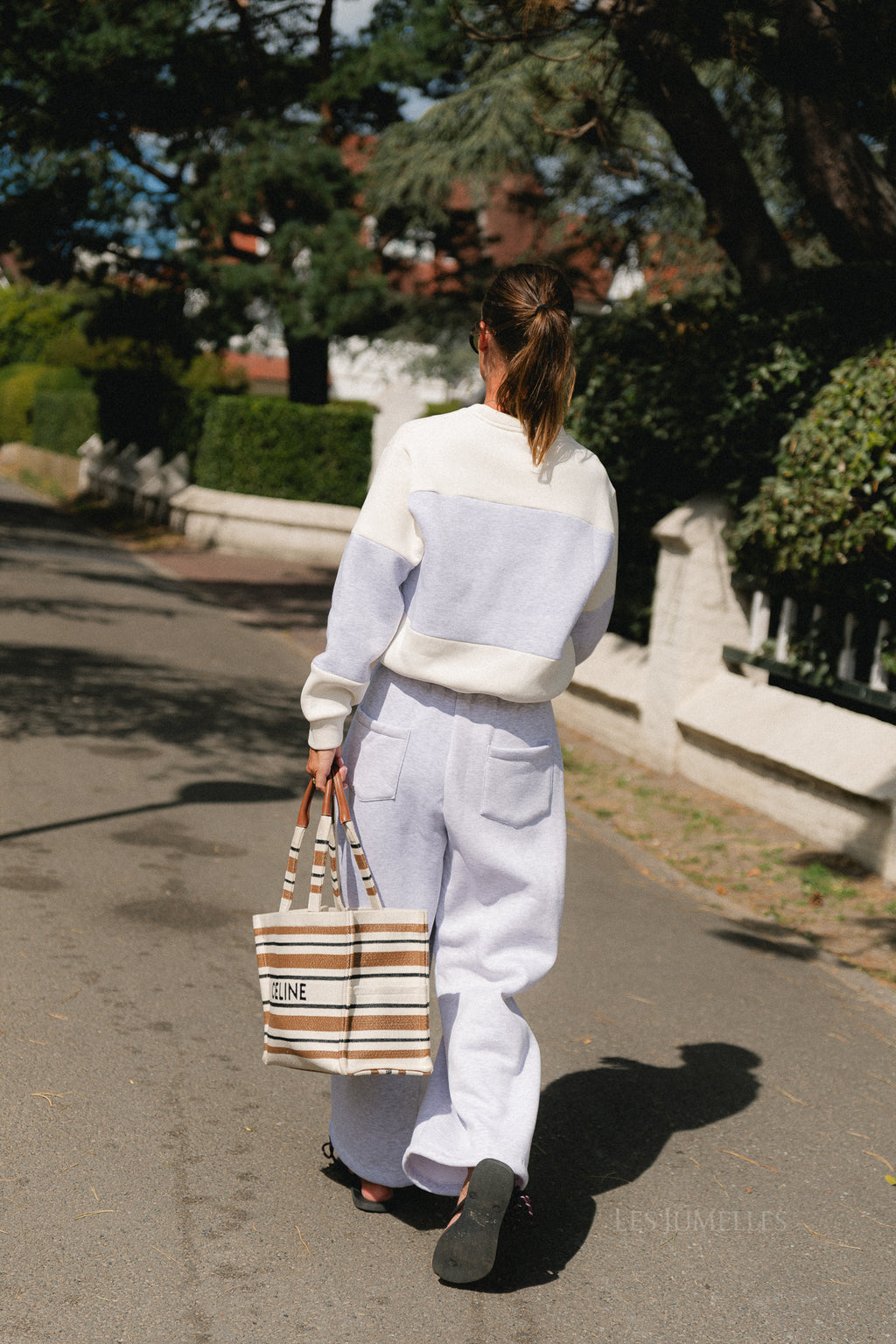 Les Jumelles sweatpants snow melange