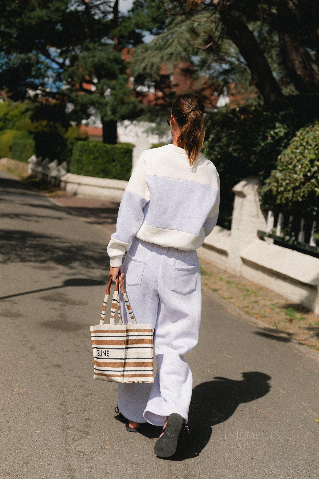 Les Jumelles sweatpants snow melange
