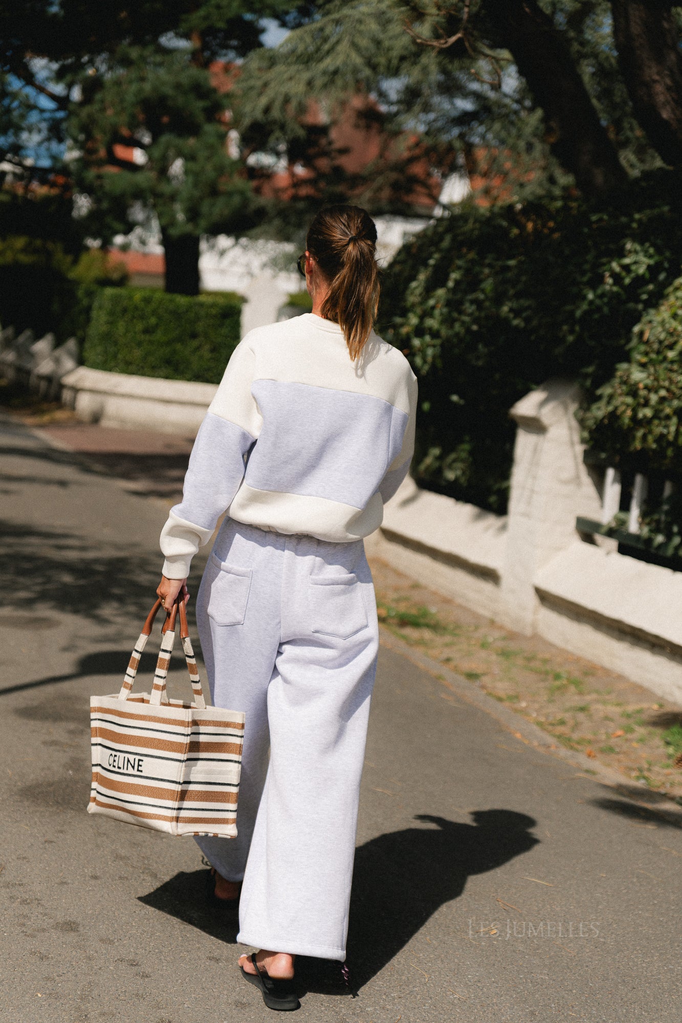 Les Jumelles sweatpants snow melange